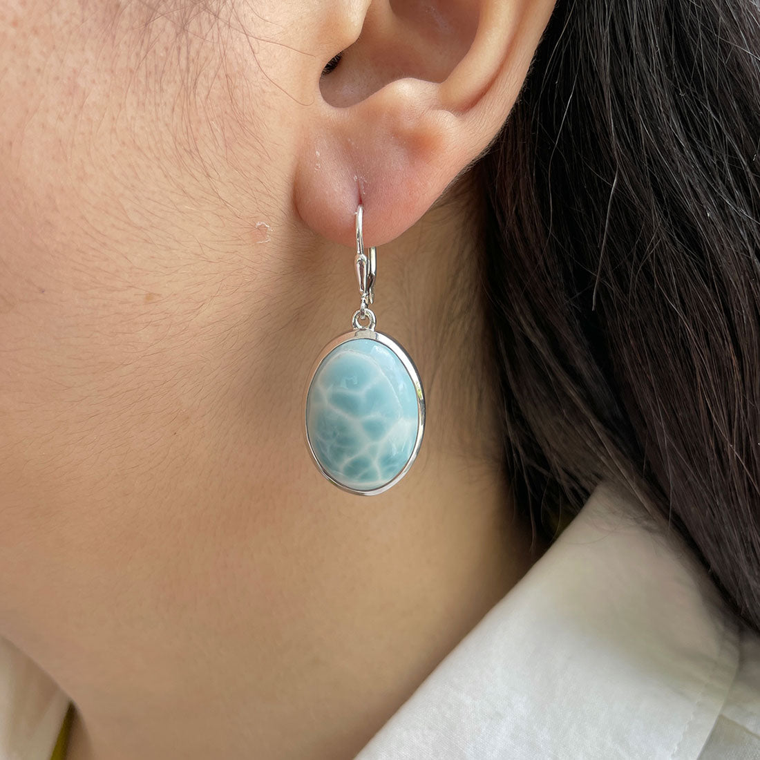 Larimar Earring-(LAR-E-404.)