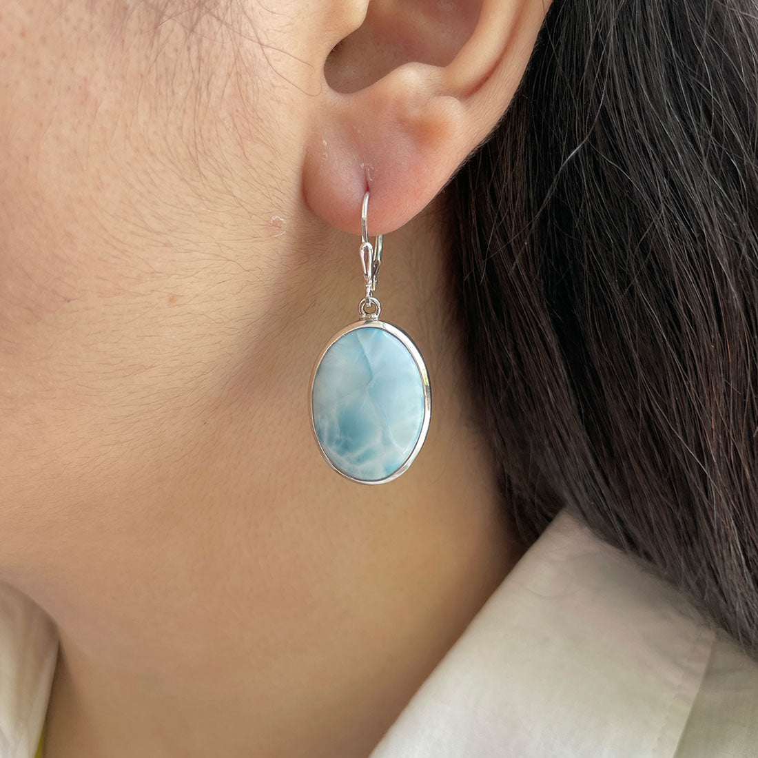 Larimar Earring-(LAR-E-406.)