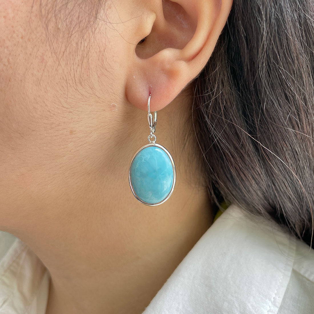 Larimar Earring-(LAR-E-411.)