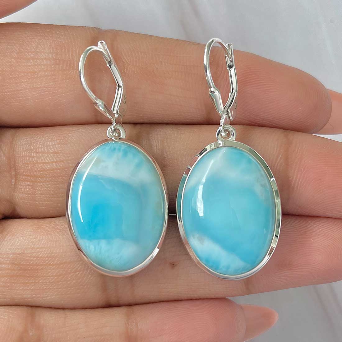 Larimar Earring-(LAR-E-412.)