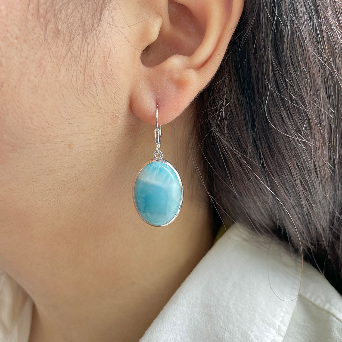 Larimar Earring-(LAR-E-412.)