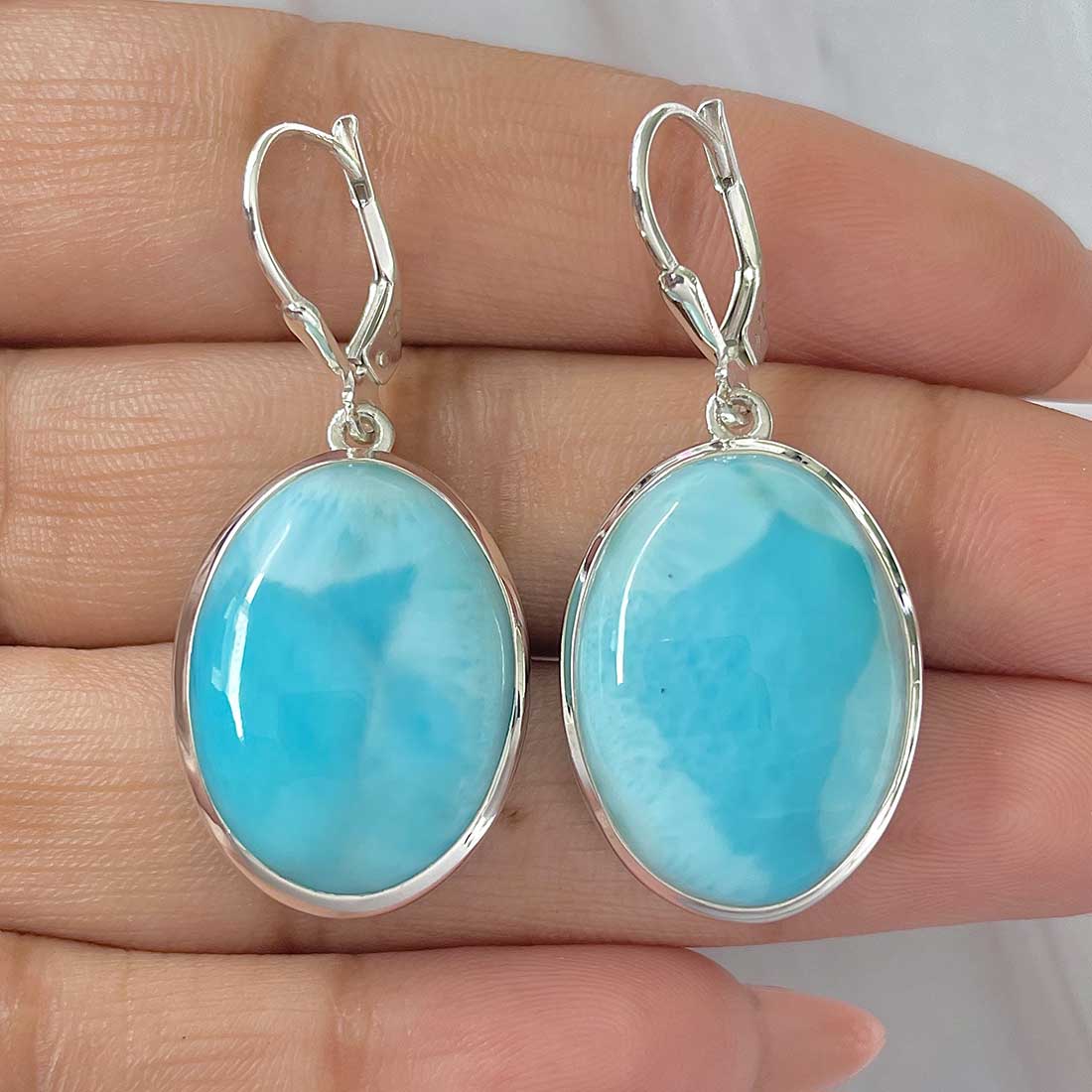 Larimar Earring-(LAR-E-413.)