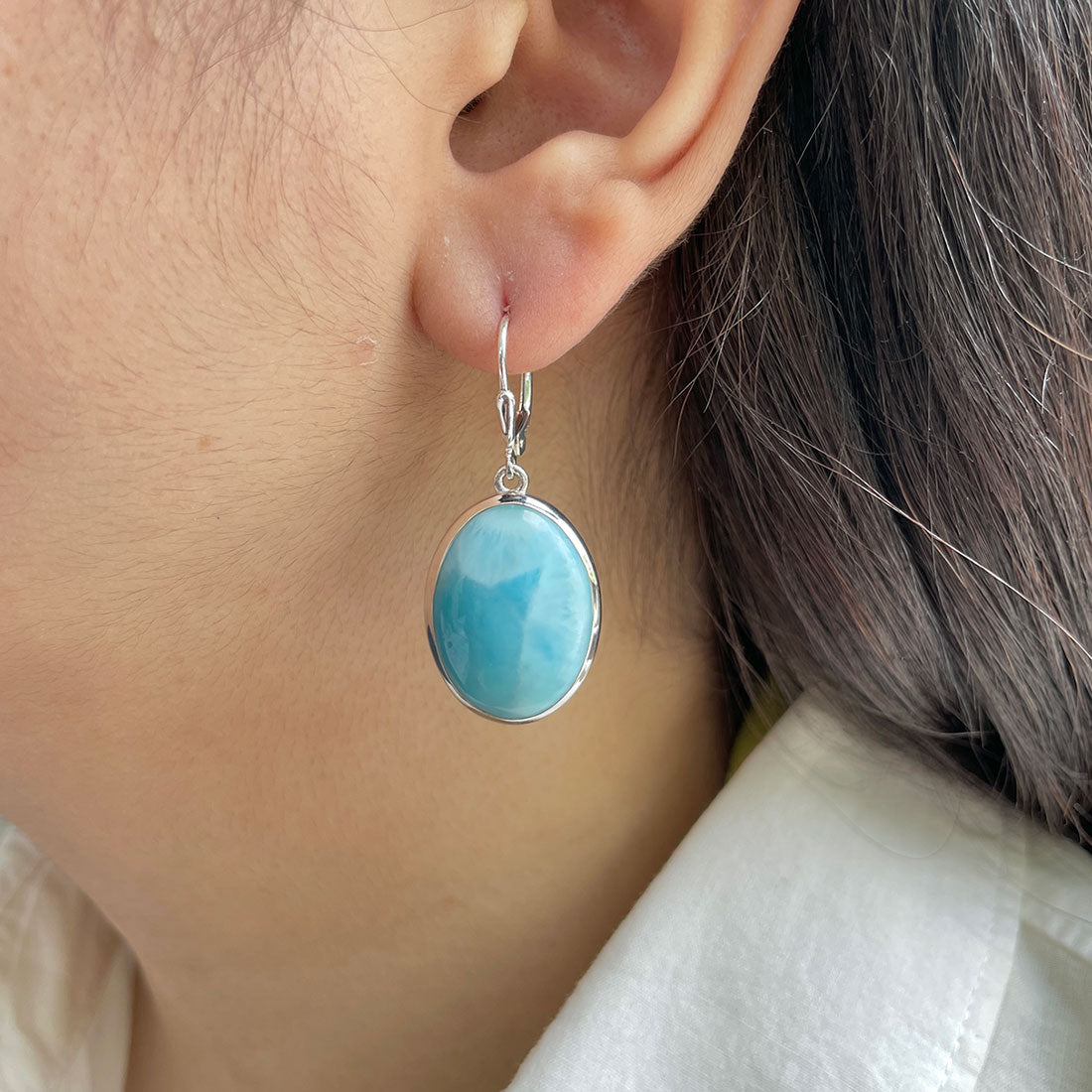 Larimar Earring-(LAR-E-413.)