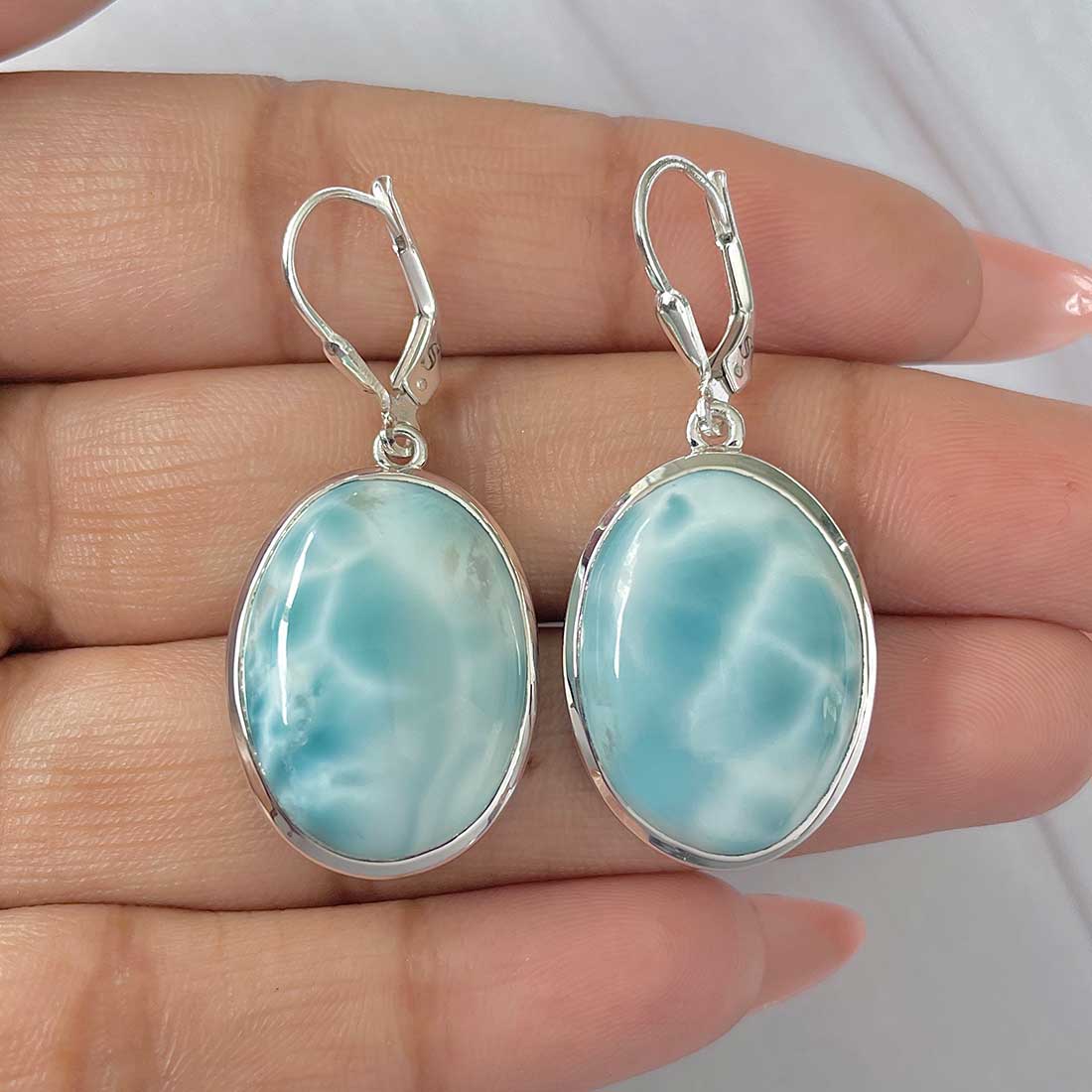 Larimar Earring-(LAR-E-414.)