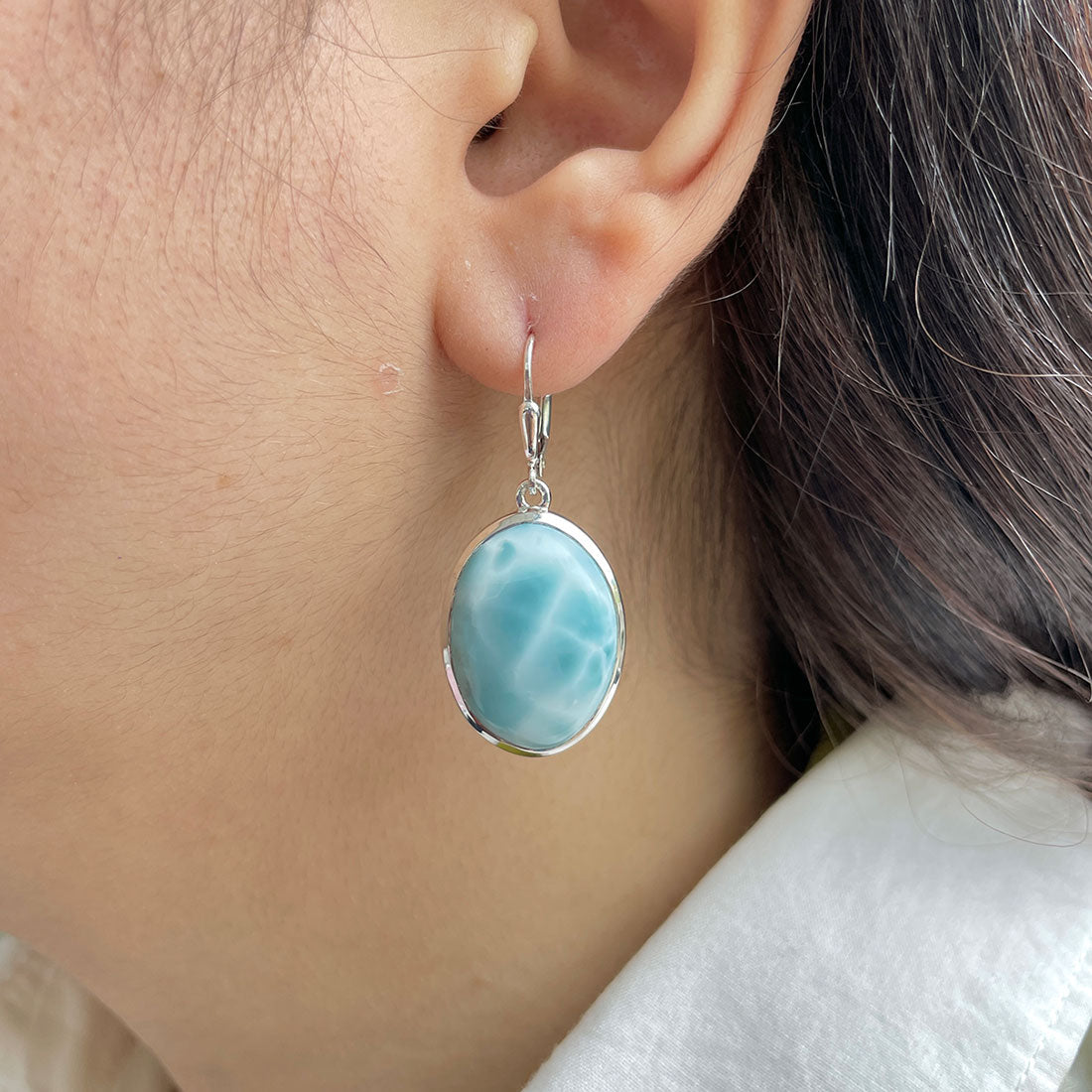 Larimar Earring-(LAR-E-414.)