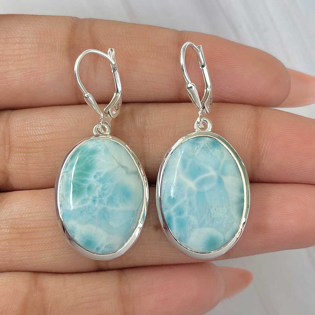Larimar Earring-(LAR-E-415.)