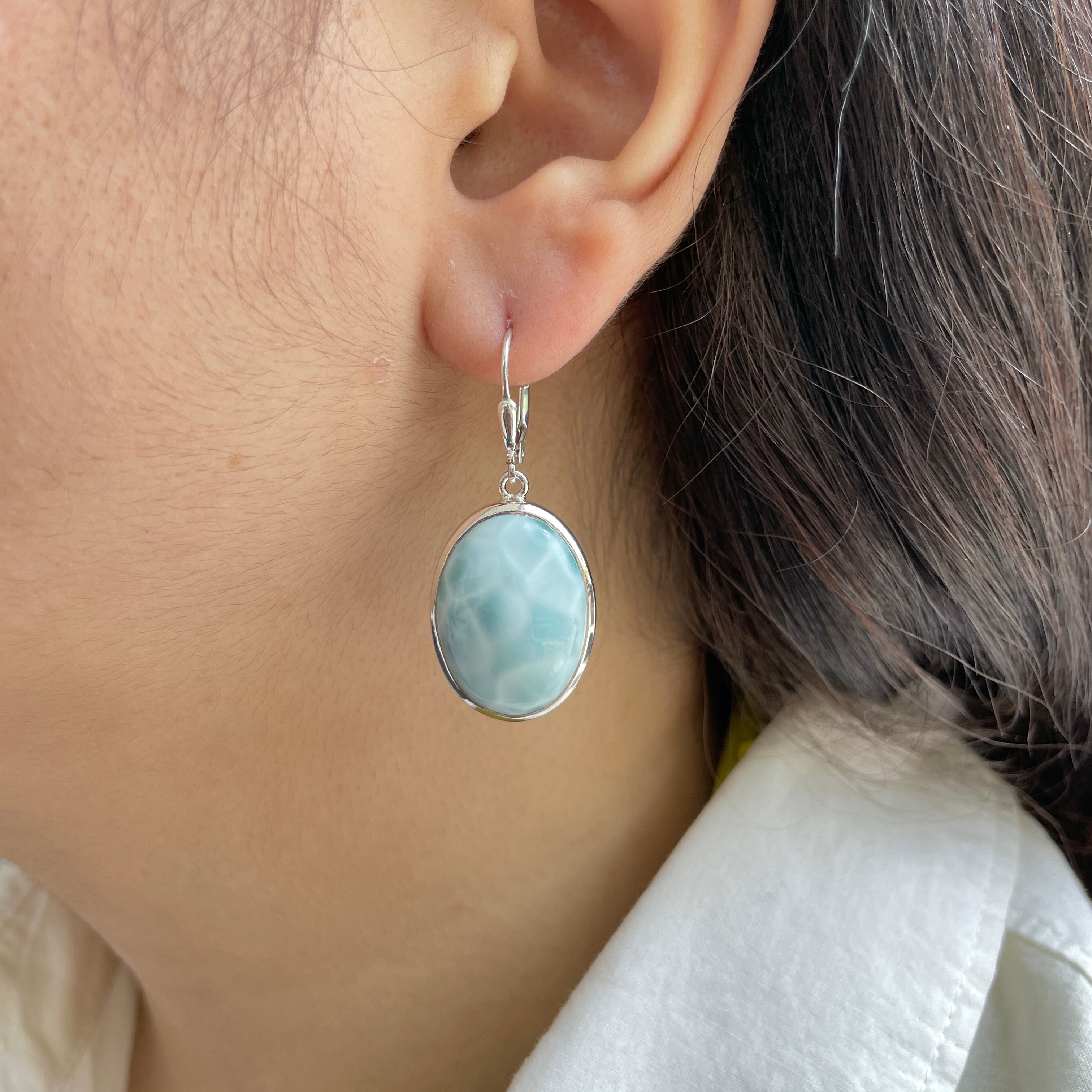 Larimar Earring-(LAR-E-416.)