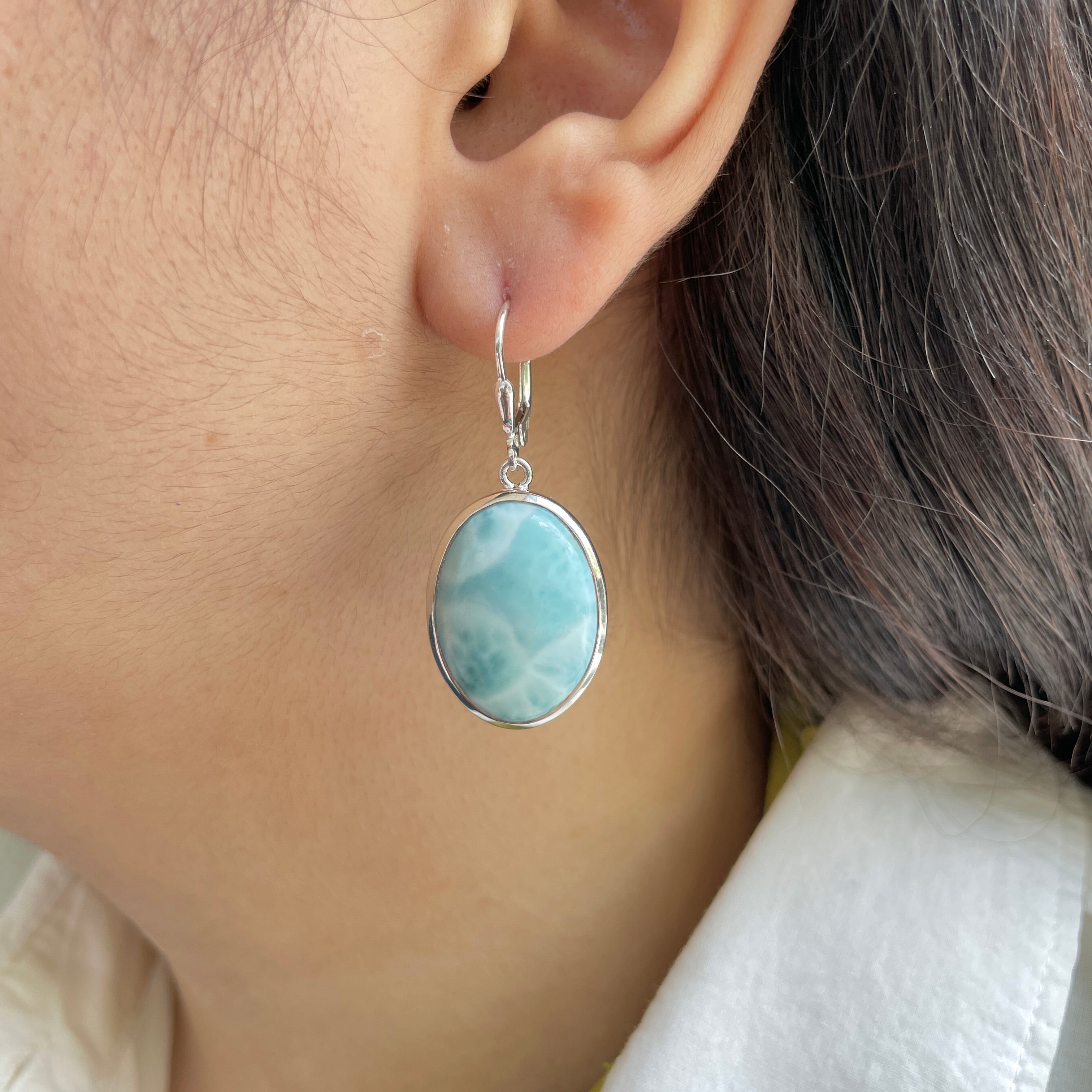 Larimar Earring-(LAR-E-418.)