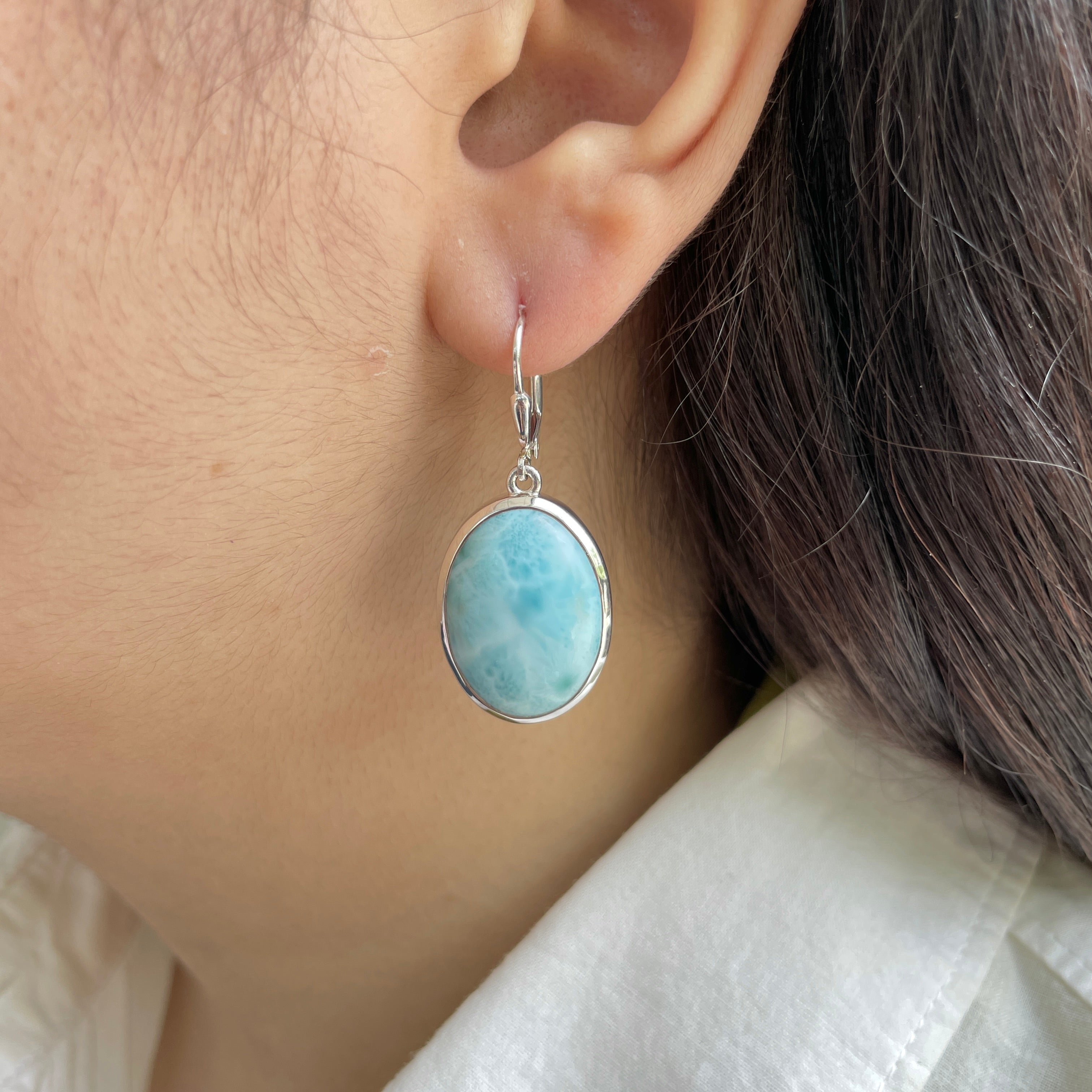 Larimar Earring-(LAR-E-419.)