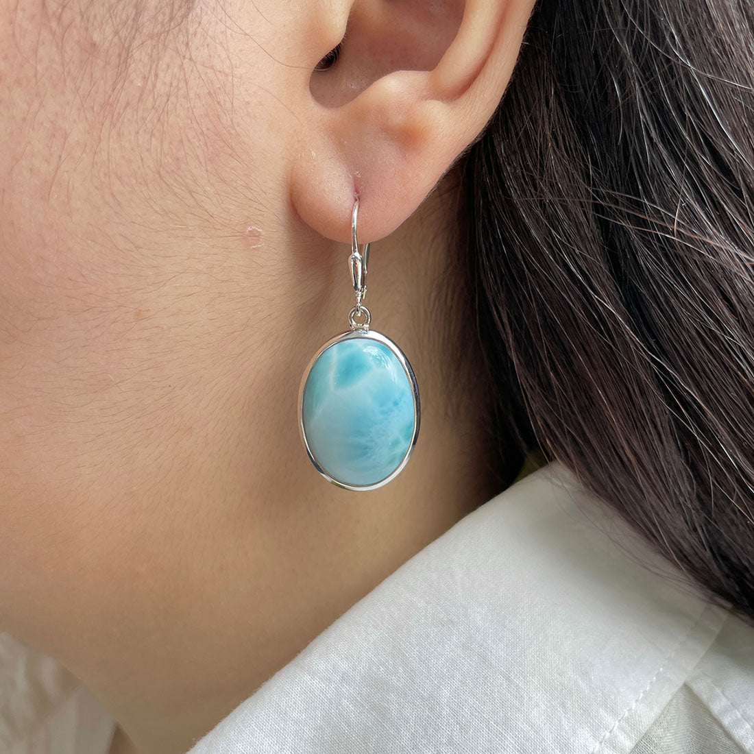 Larimar Earring-(LAR-E-420.)