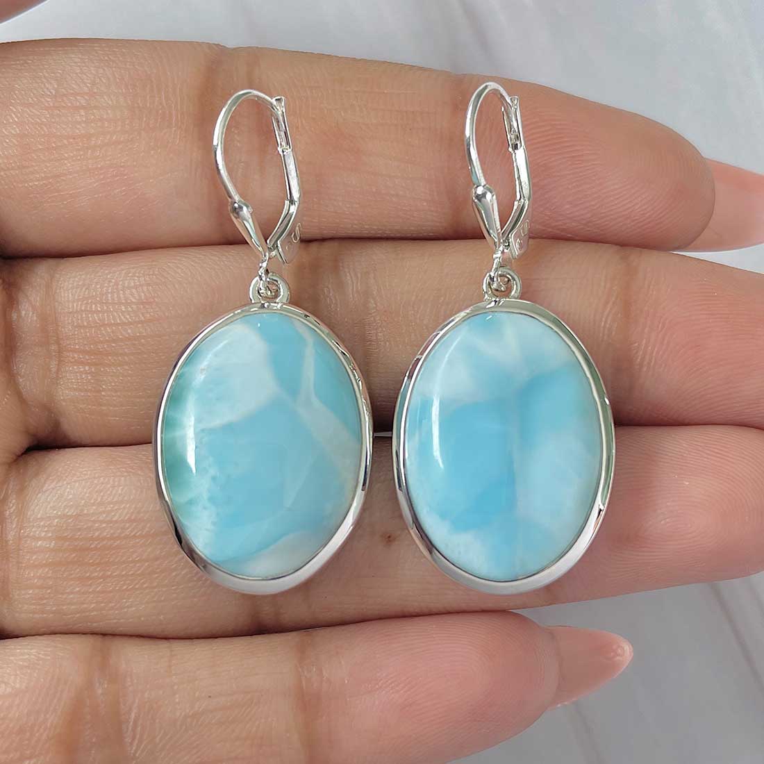 Larimar Earring-(LAR-E-421.)
