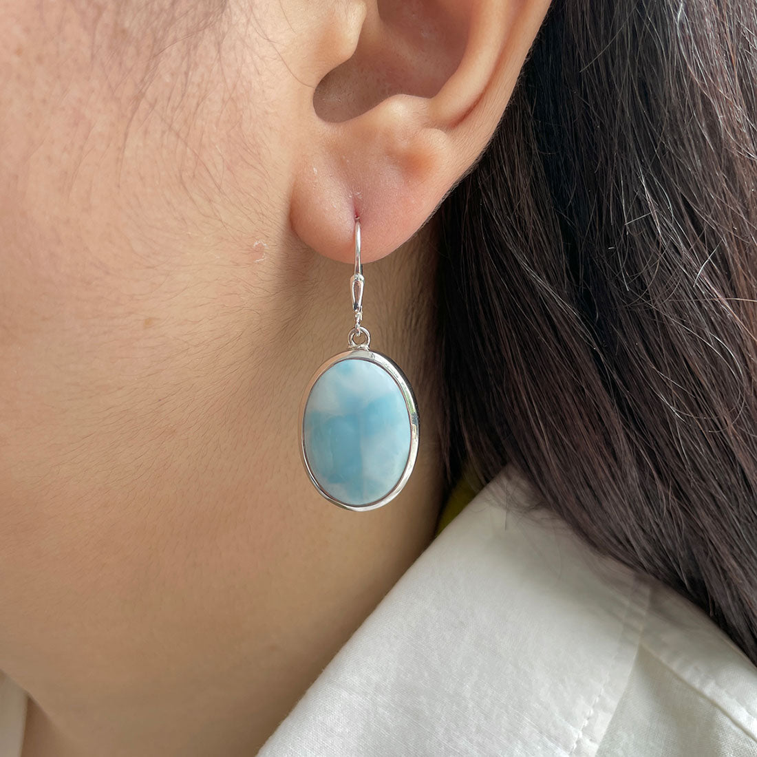 Larimar Earring-(LAR-E-421.)