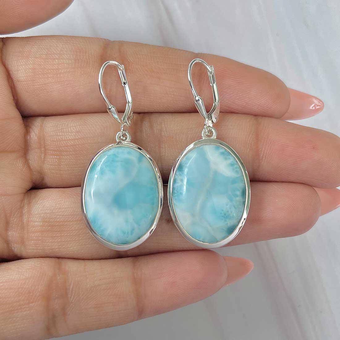 Larimar Earring-(LAR-E-422.)