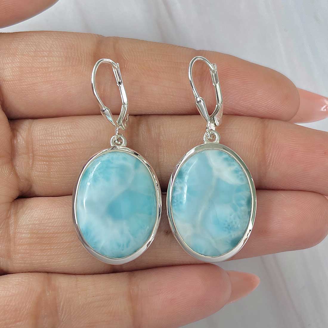 Larimar Earring-(LAR-E-422.)
