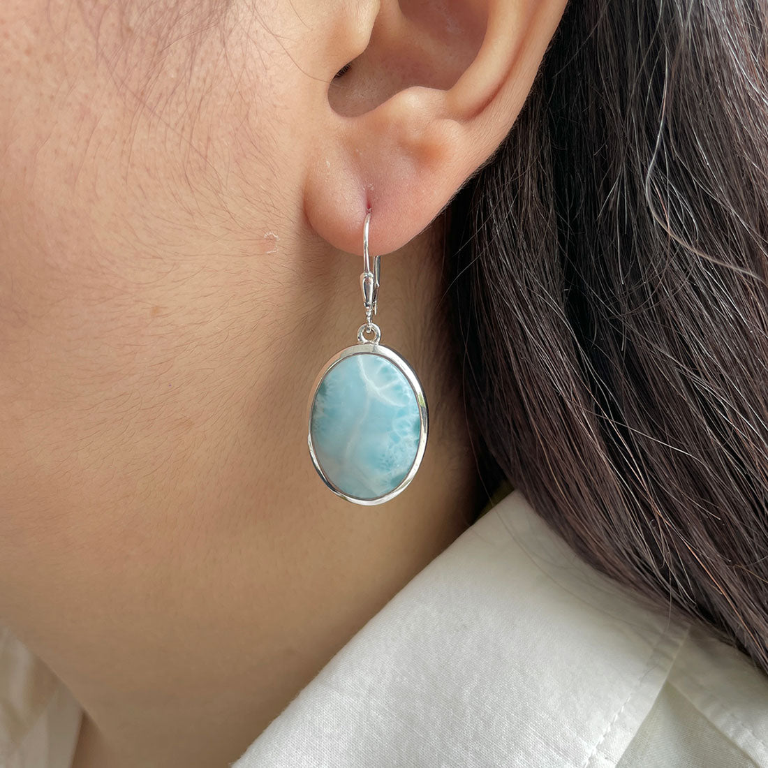 Larimar Earring-(LAR-E-422.)