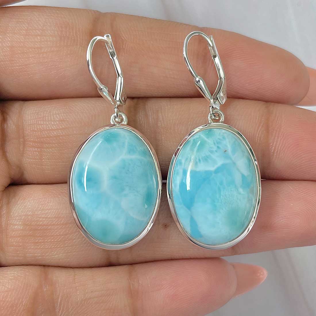 Larimar Earring-(LAR-E-423.)
