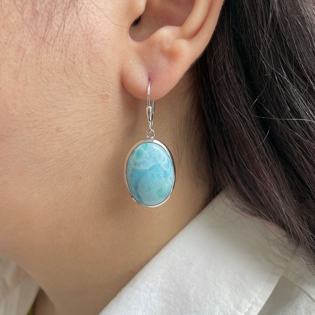 Larimar Earring-(LAR-E-423.)