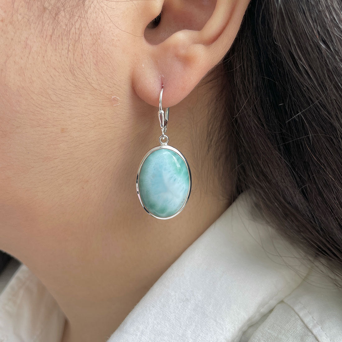 Larimar Earring-(LAR-E-424.)
