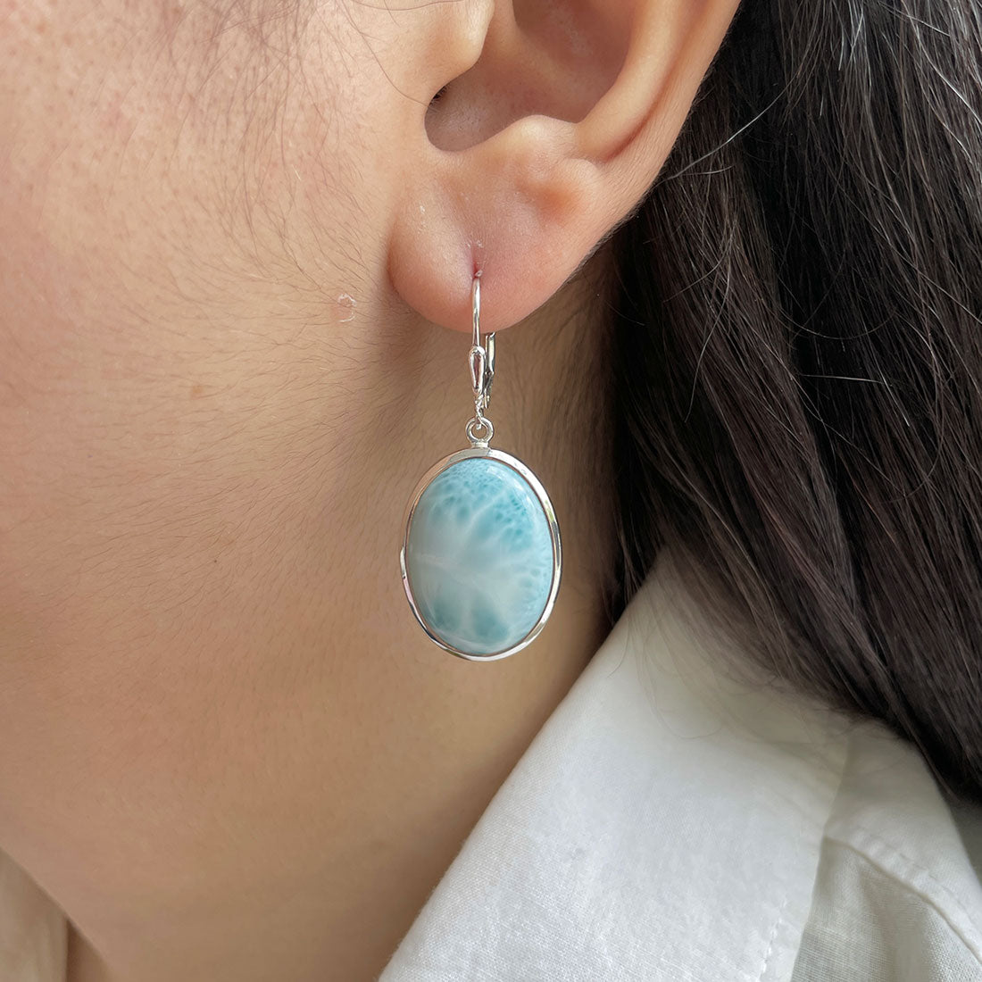 Larimar Earring-(LAR-E-427.)