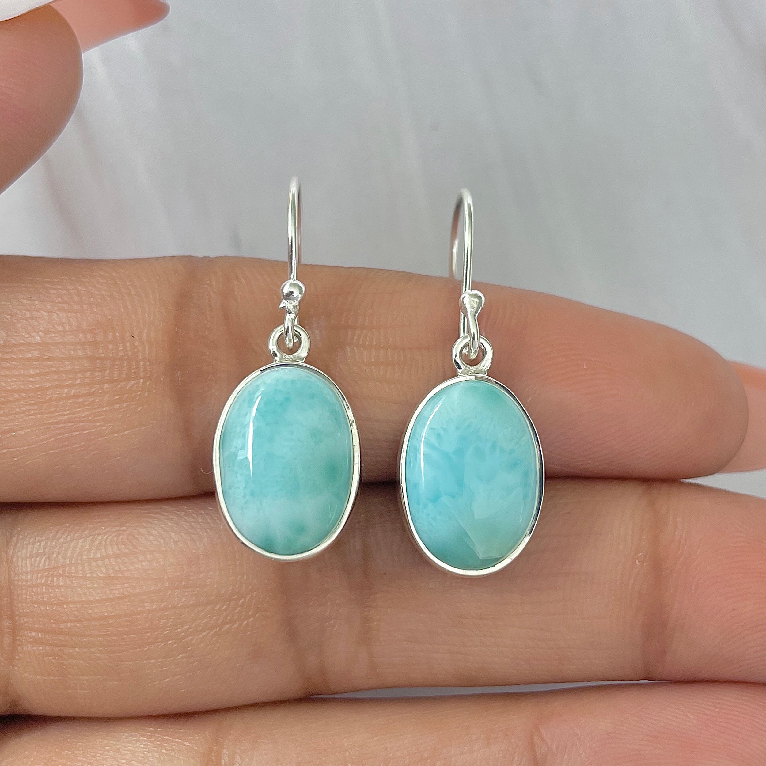 Larimar Earring-(LAR-E-434.)