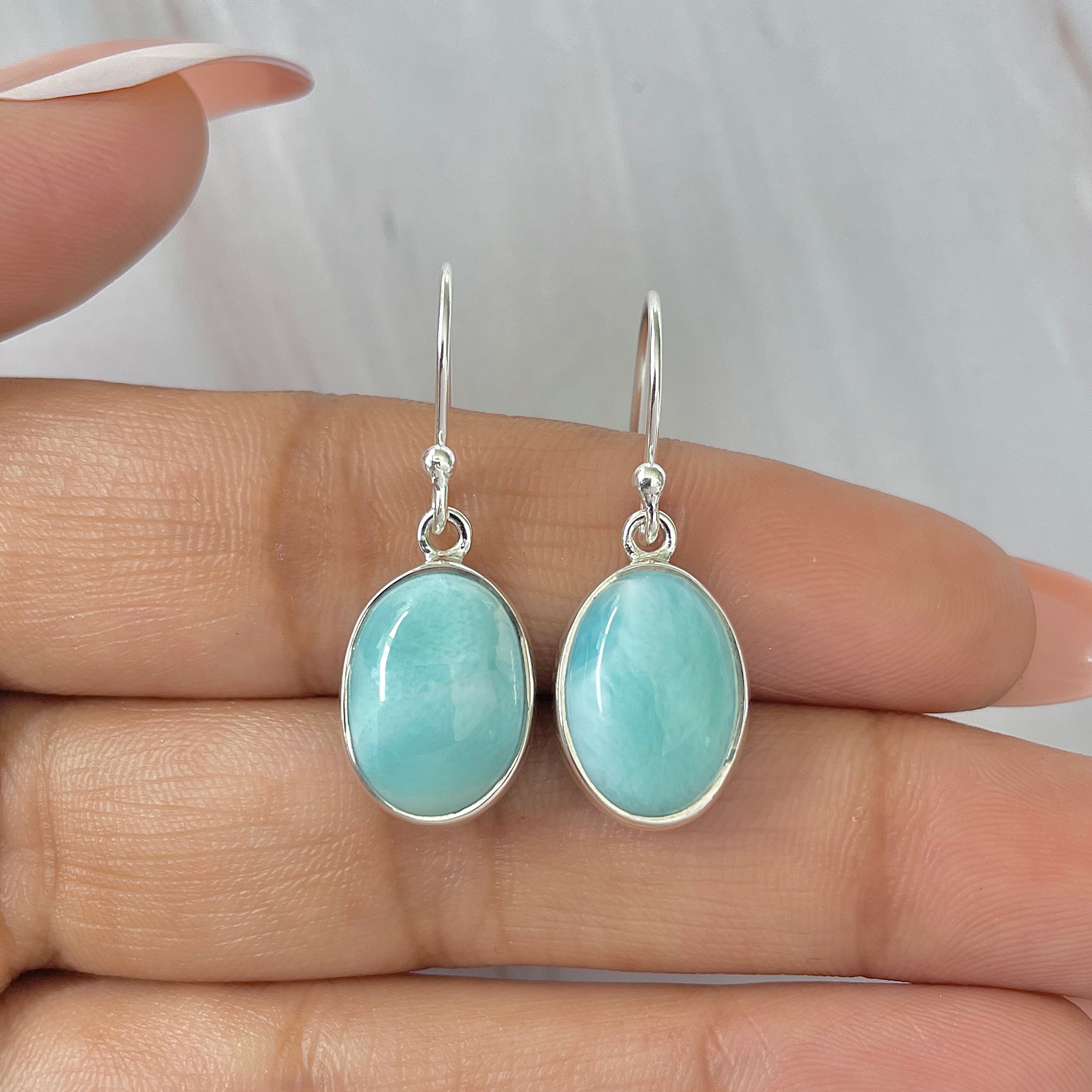 Larimar Earring-(LAR-E-436.)
