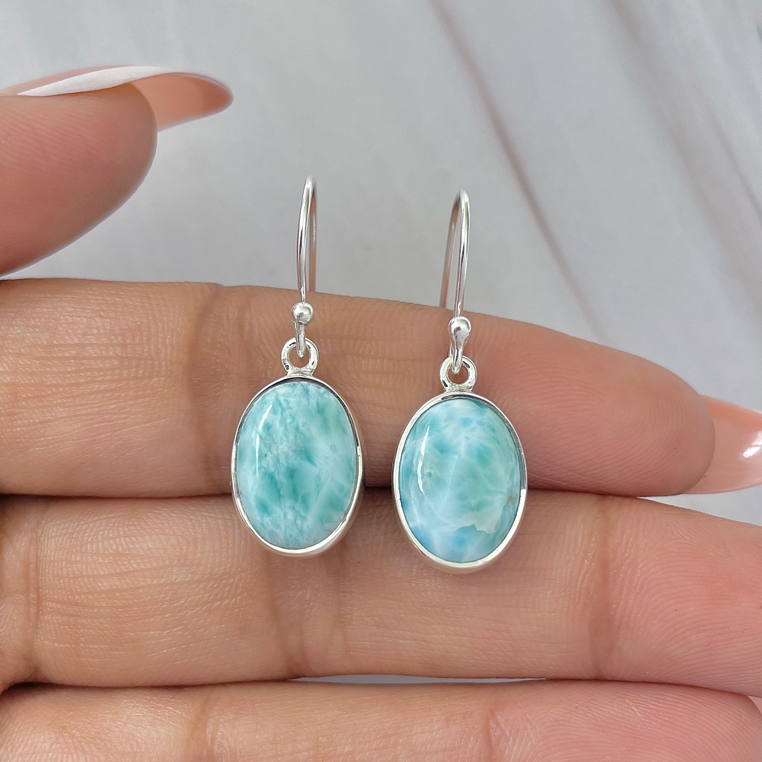Larimar Earring-(LAR-E-437.)