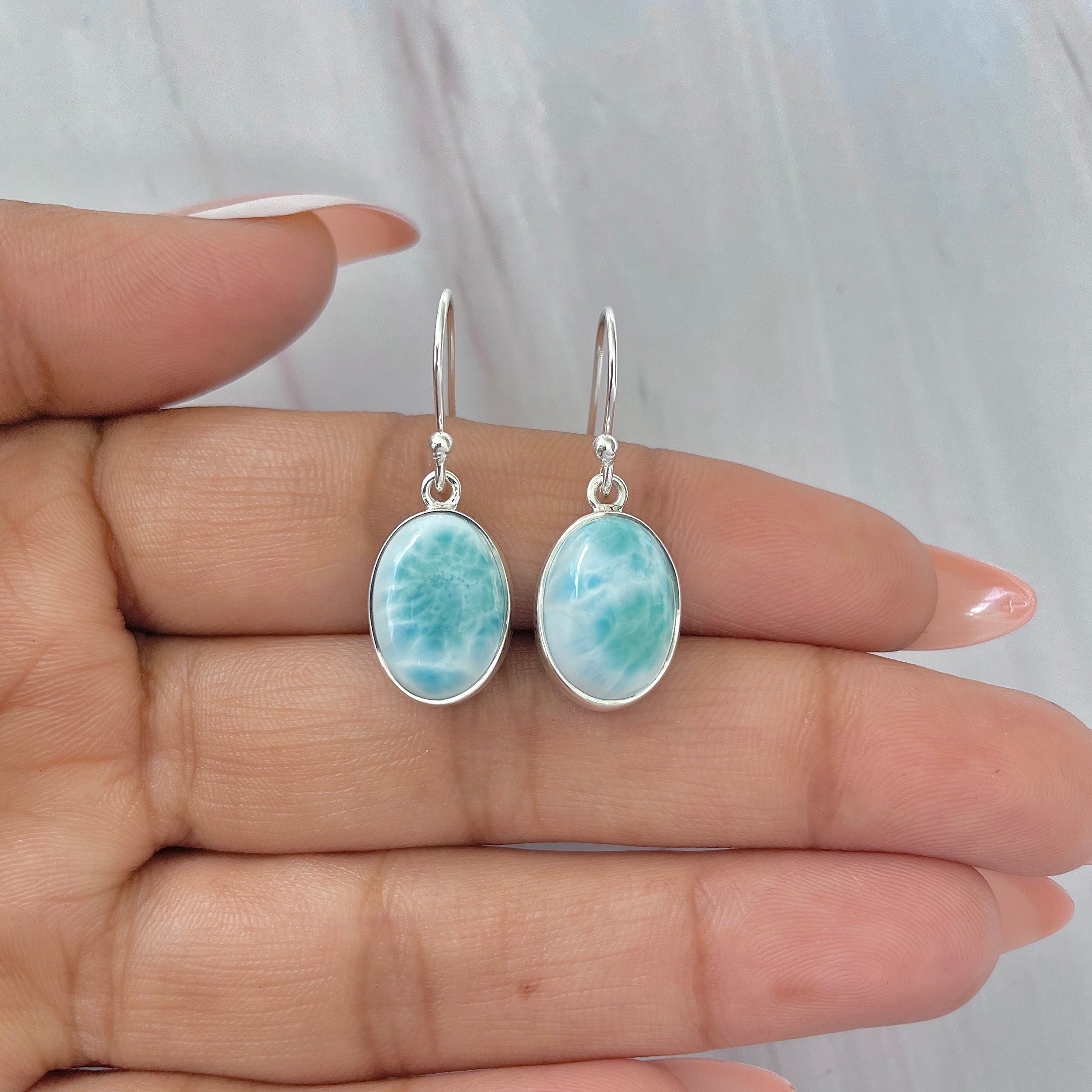 Larimar Earring-(LAR-E-438.)