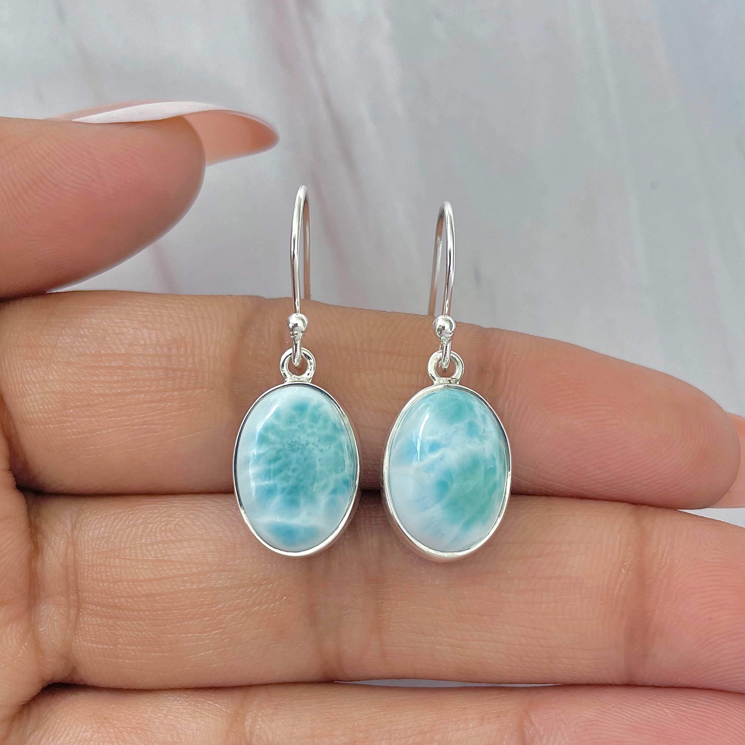 Larimar Earring-(LAR-E-438.)