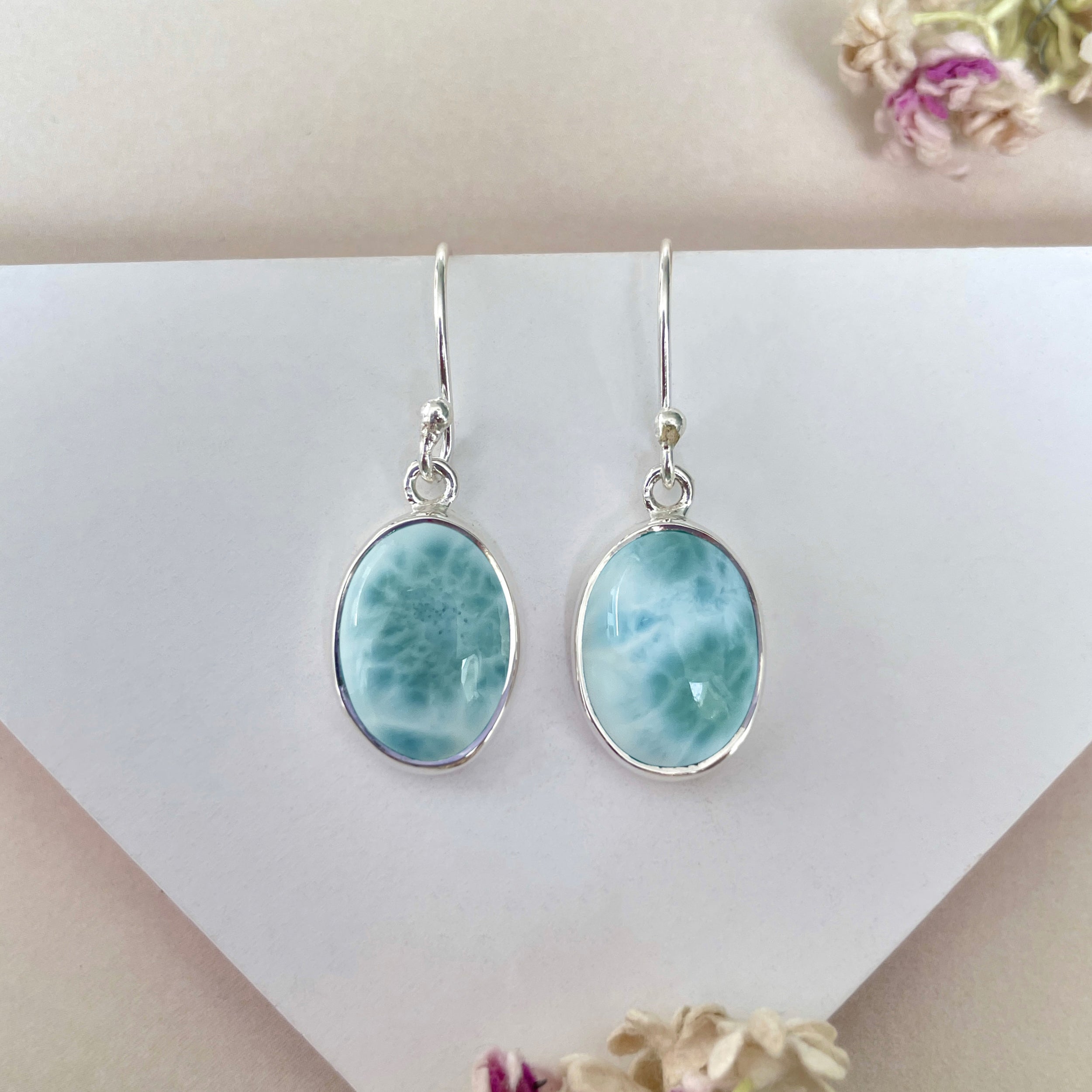 Larimar Earring-(LAR-E-438.)