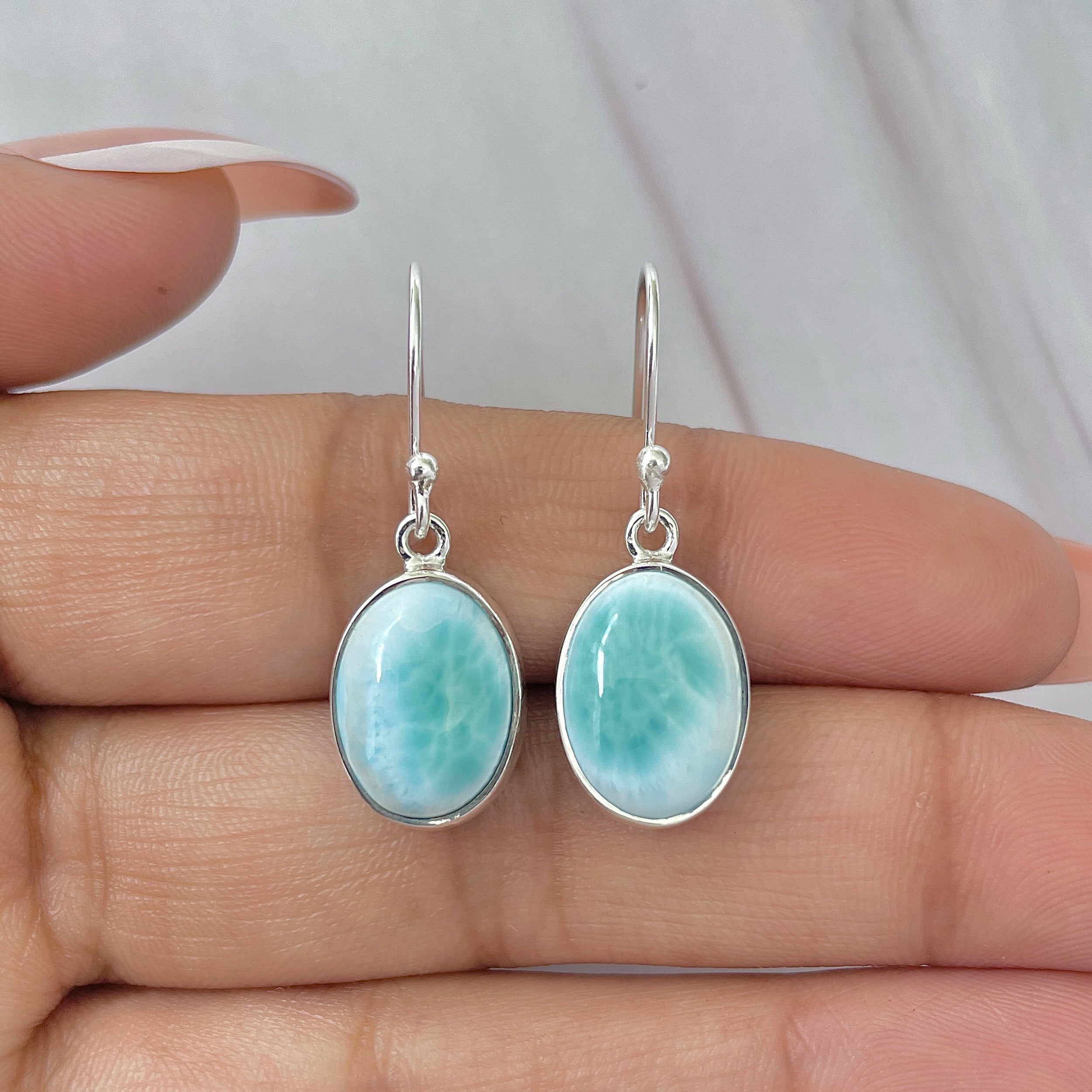 Larimar Earring-(LAR-E-439.)