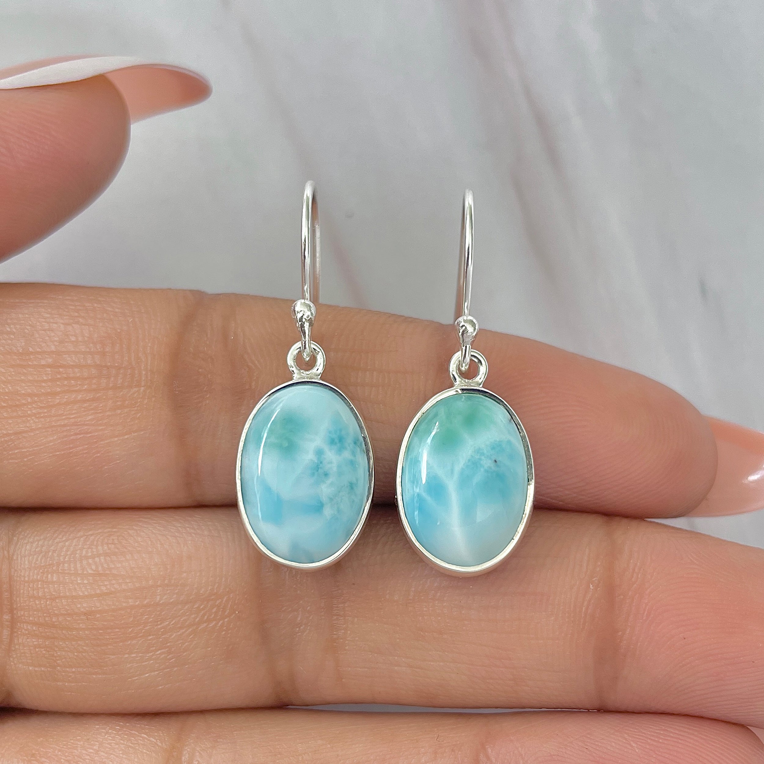 Larimar Earring-(LAR-E-441.)