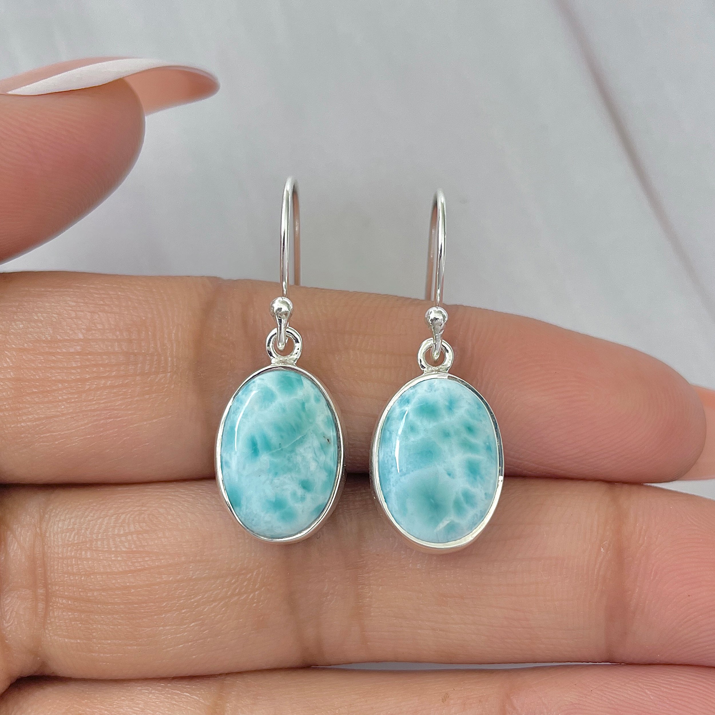 Larimar Earring-(LAR-E-443.)