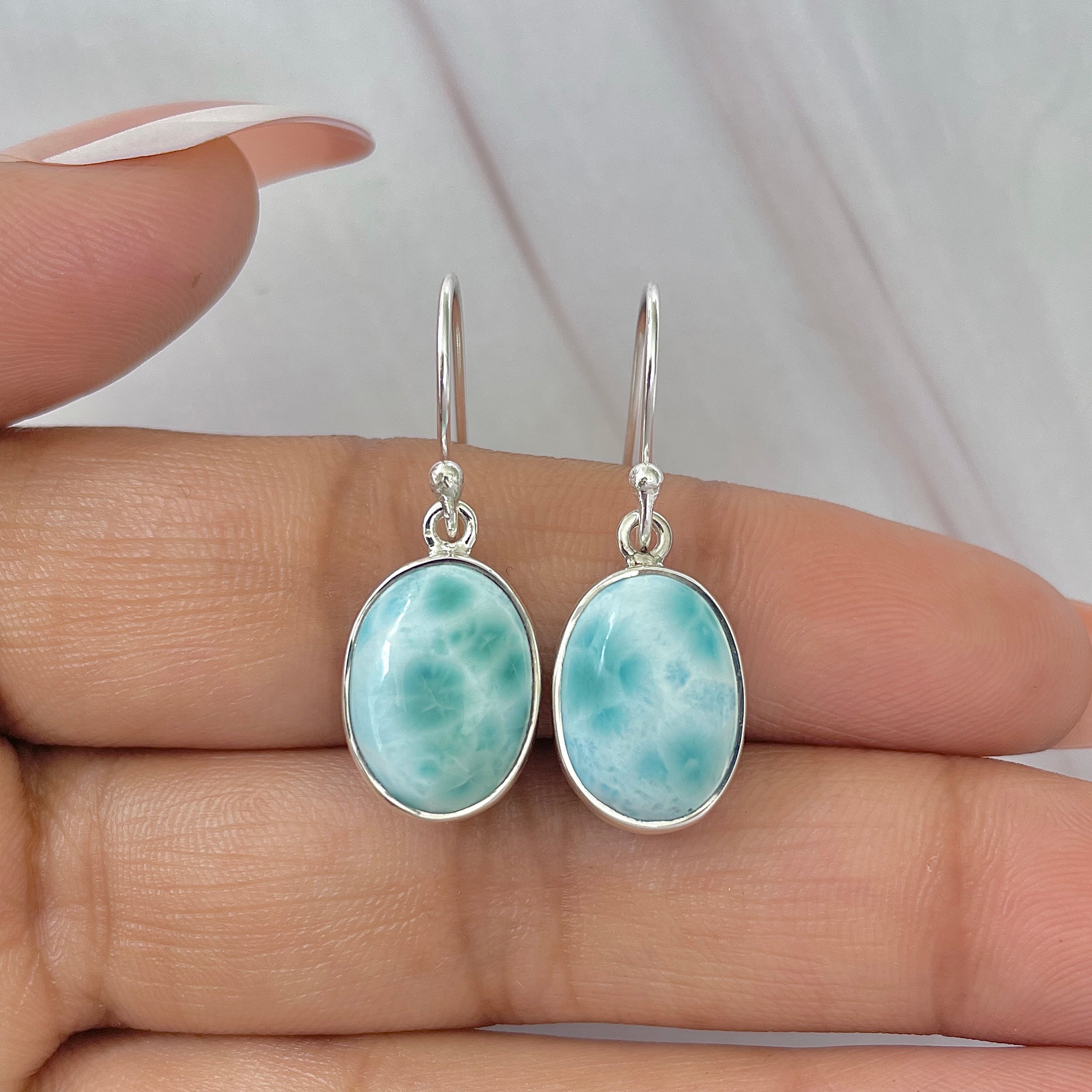 Larimar Earring-(LAR-E-444.)