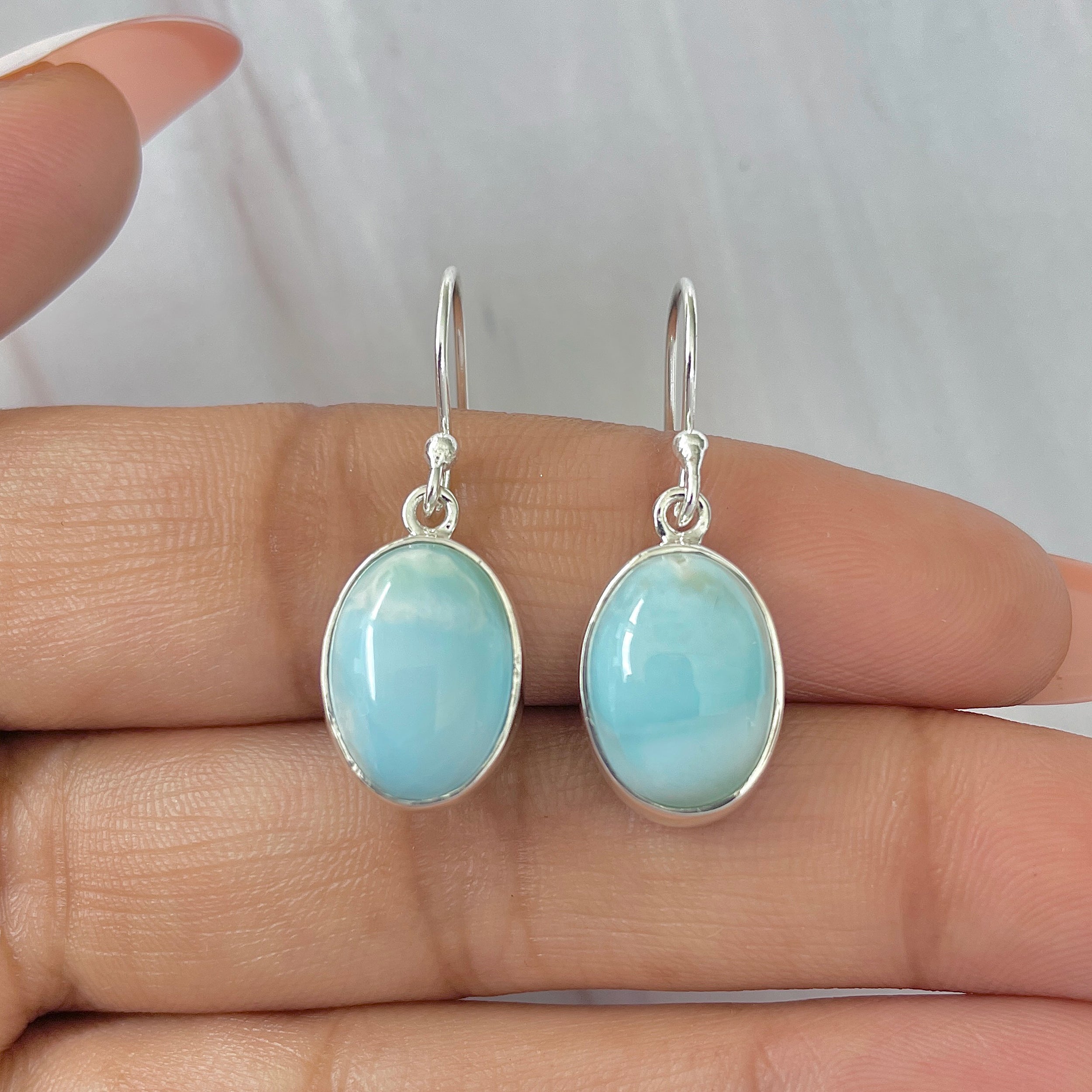 Larimar Earring-(LAR-E-449.)
