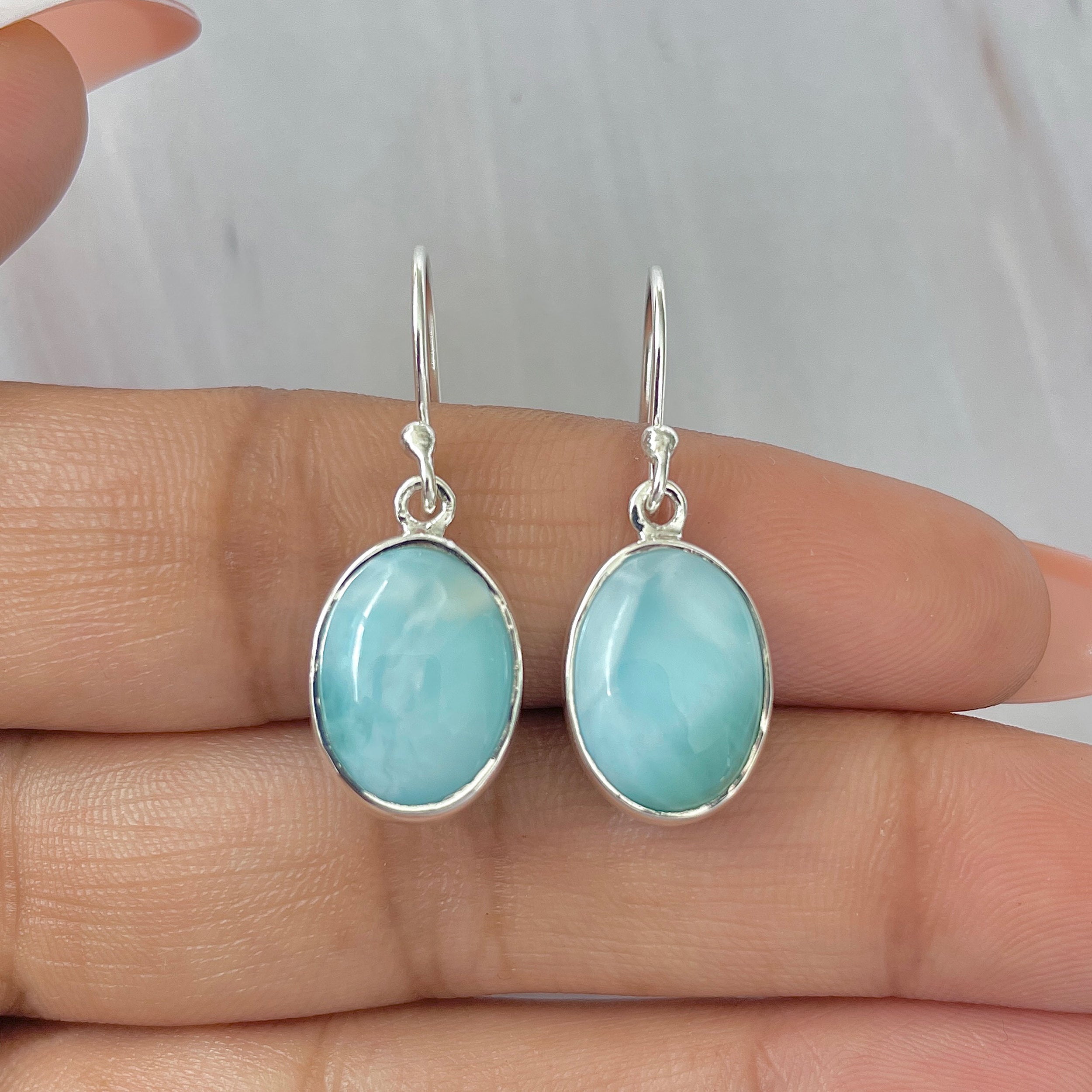 Larimar Earring-(LAR-E-450.)
