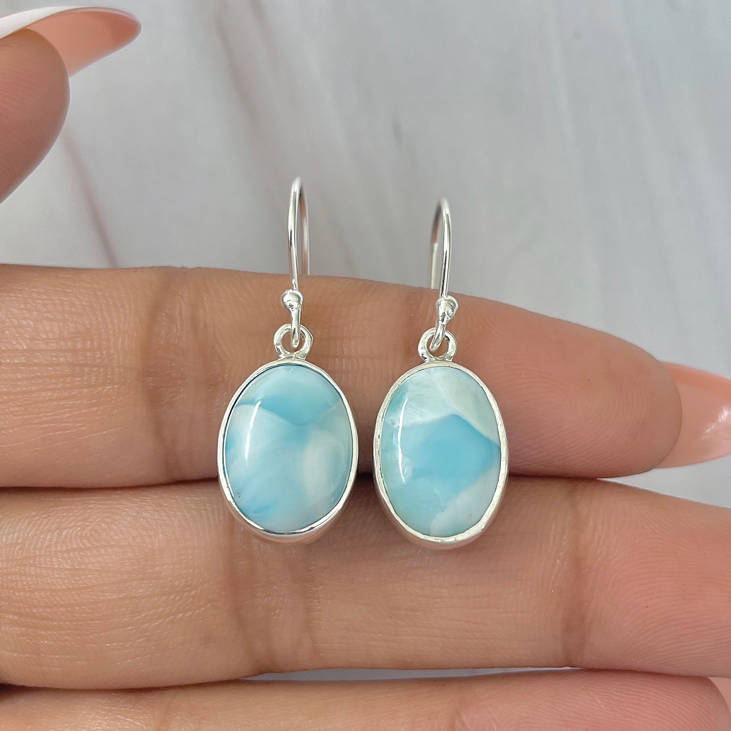 Larimar Earring-(LAR-E-452.)