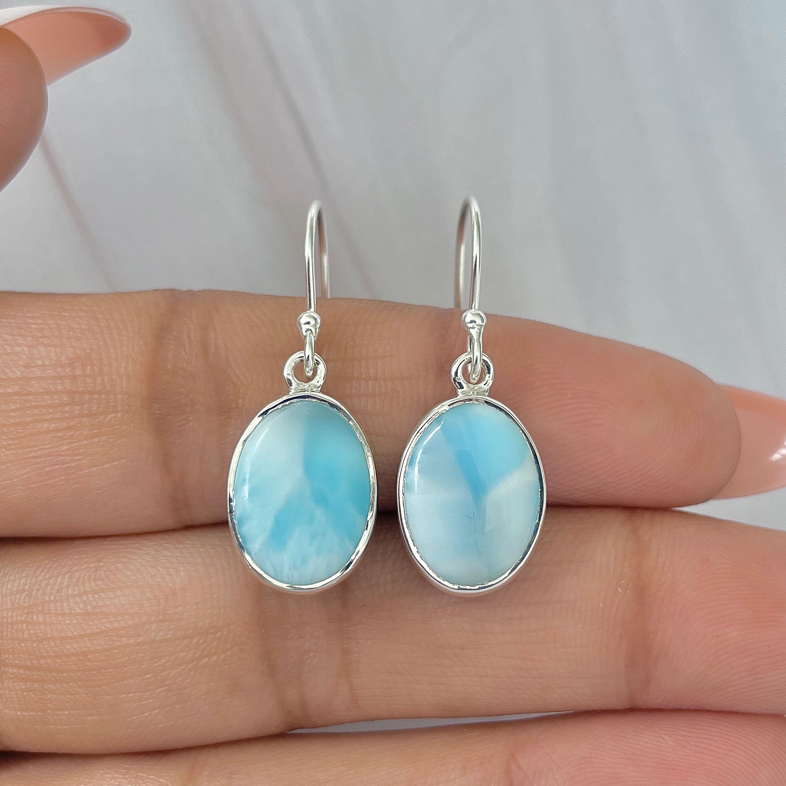 Larimar Earring-(LAR-E-453.)