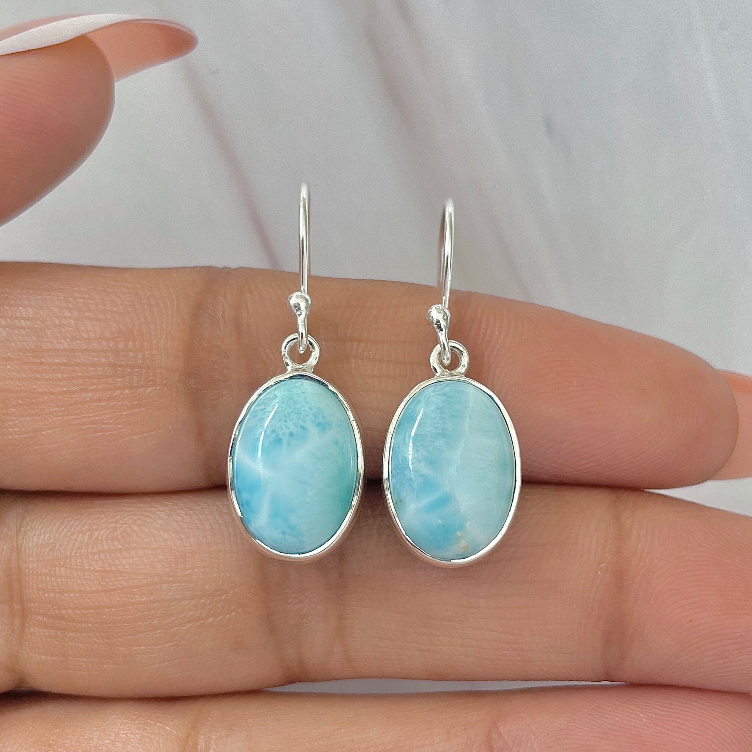 Larimar Earring-(LAR-E-456.)