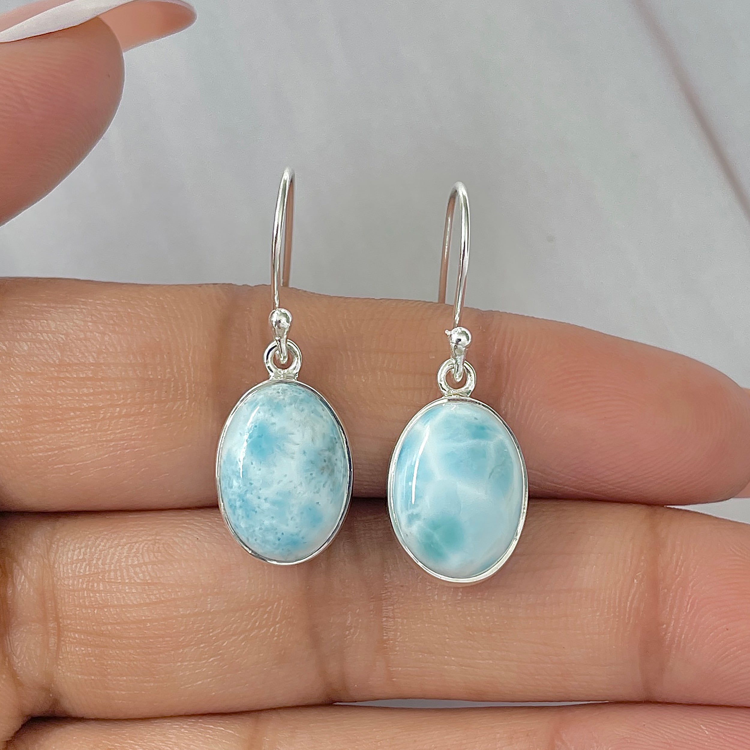 Larimar Earring-(LAR-E-457.)