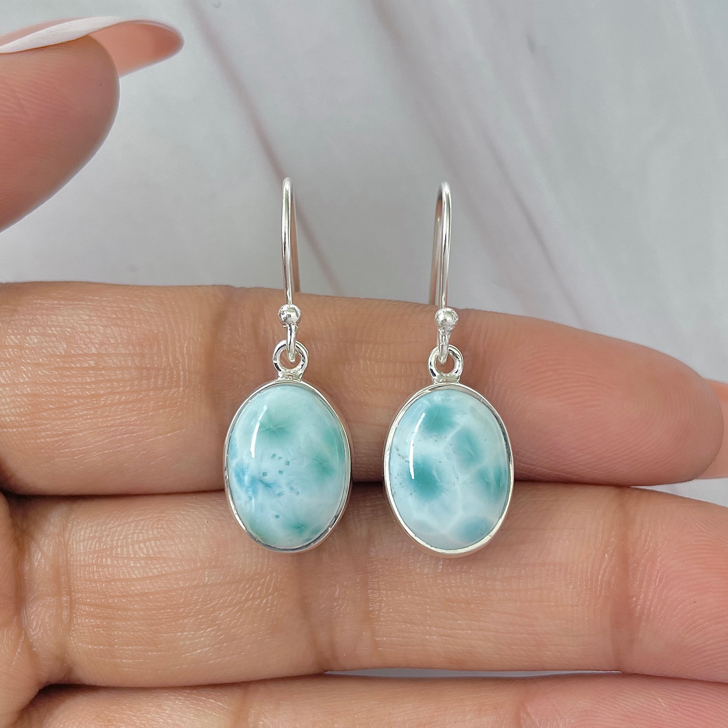 Larimar Earring-(LAR-E-459.)