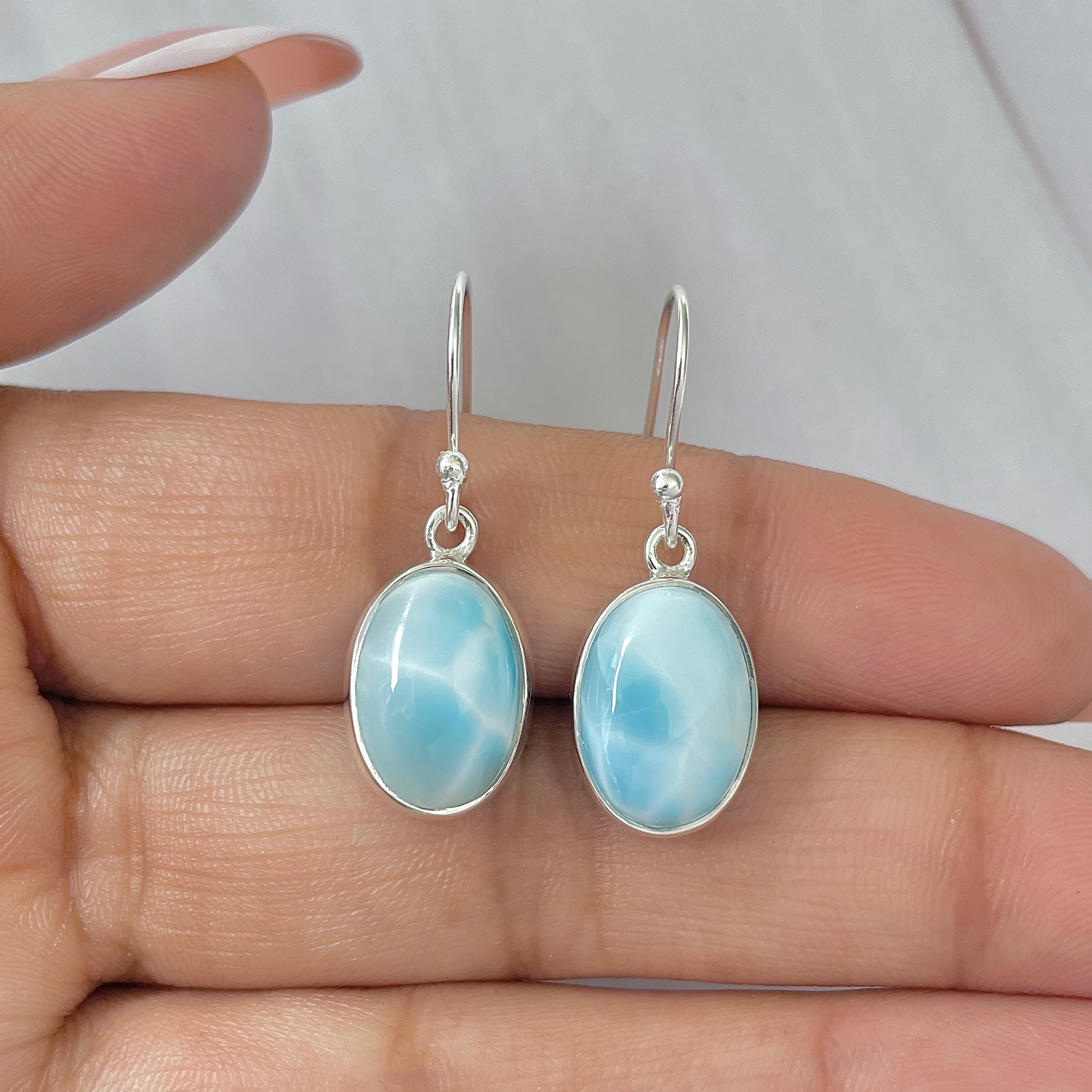 Larimar Earring-(LAR-E-461.)