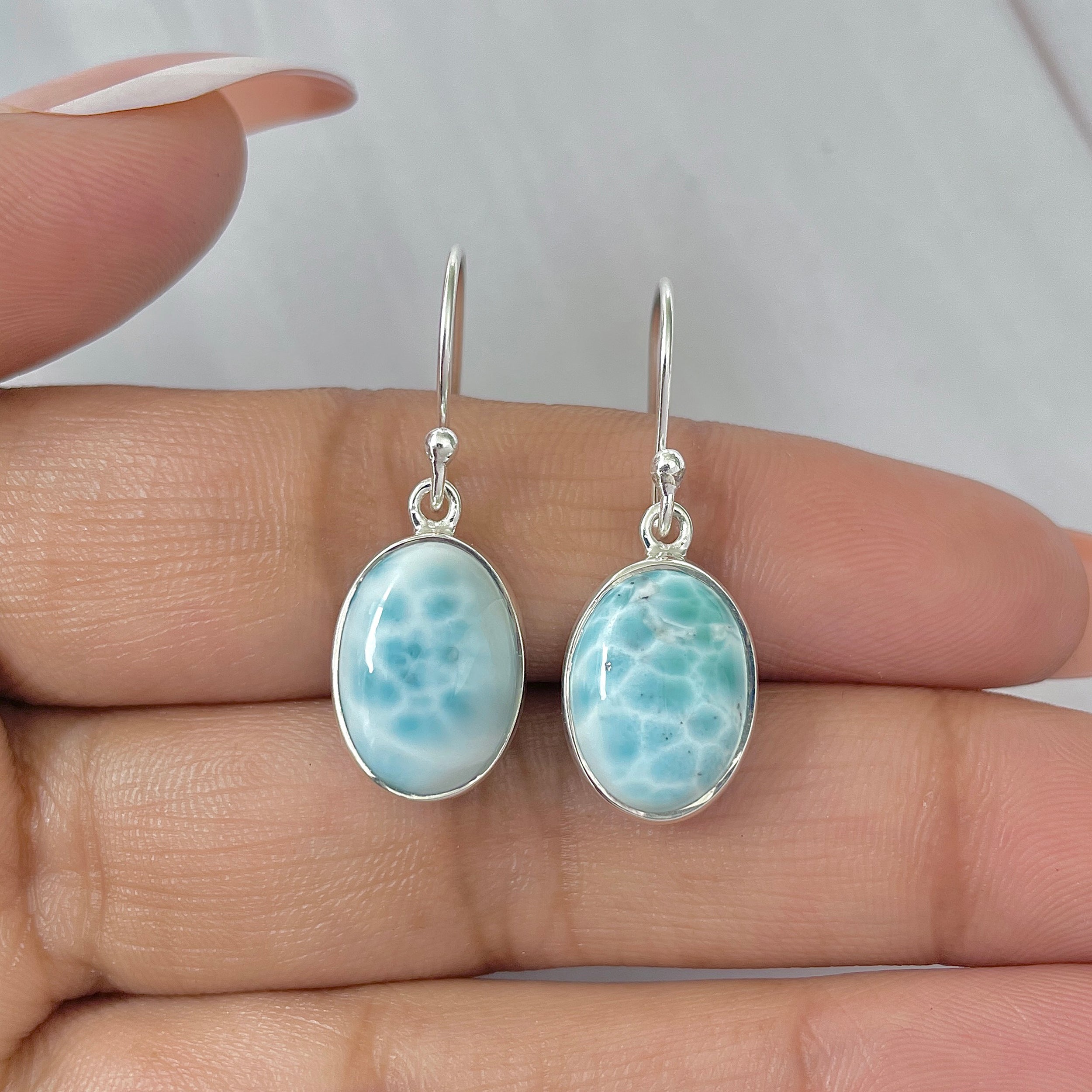 Larimar Earring-(LAR-E-462.)