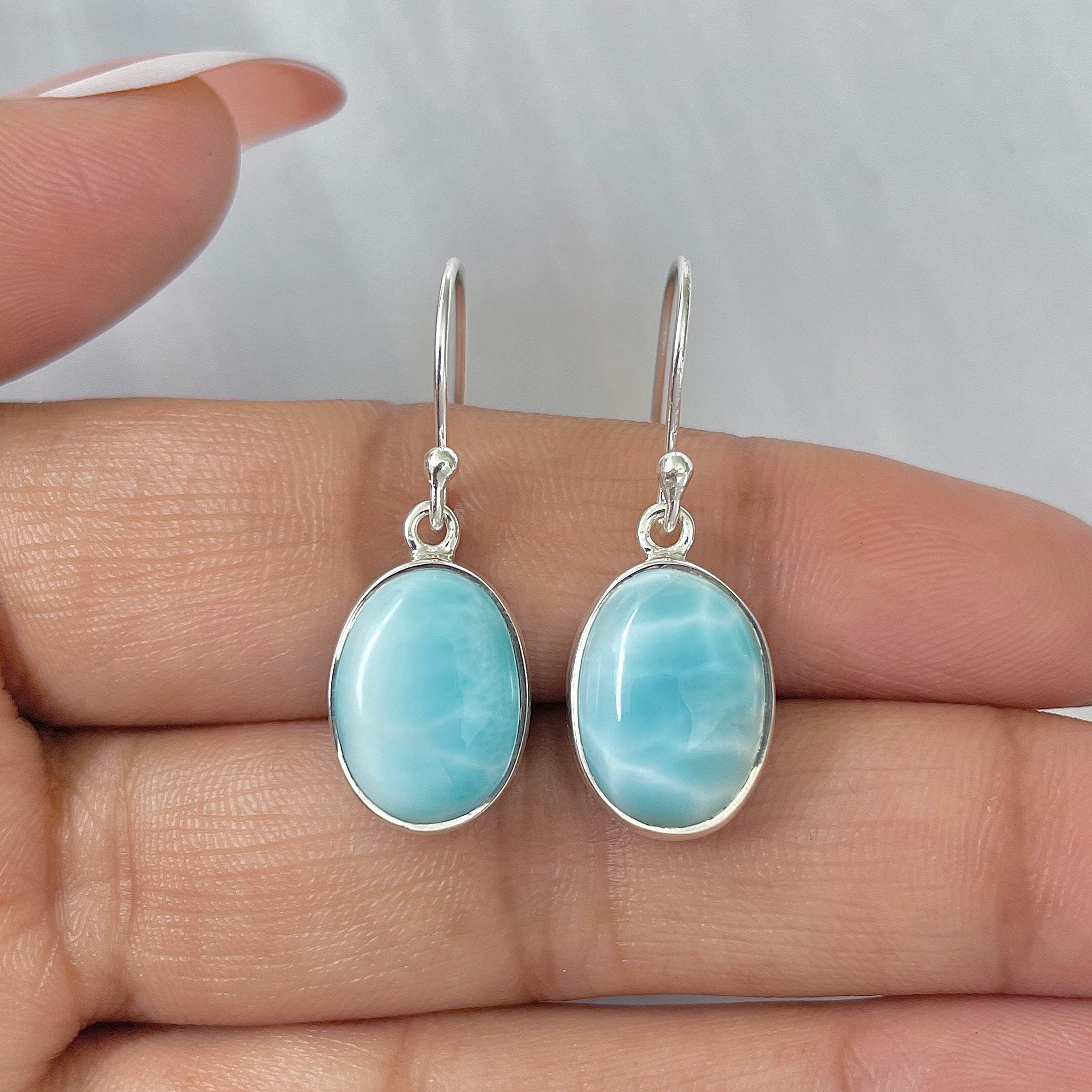 Larimar Earring-(LAR-E-463.)