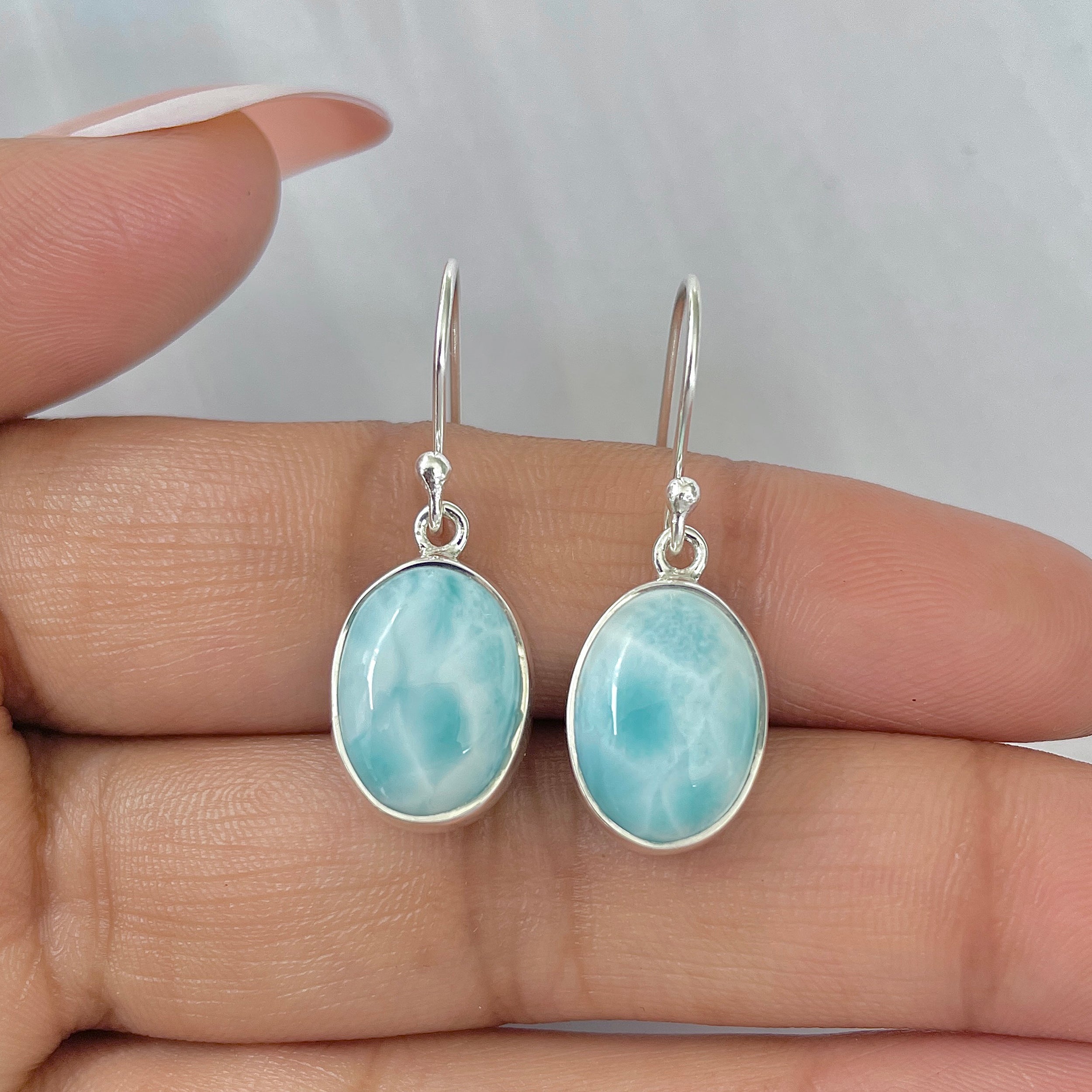 Larimar Earring-(LAR-E-466.)