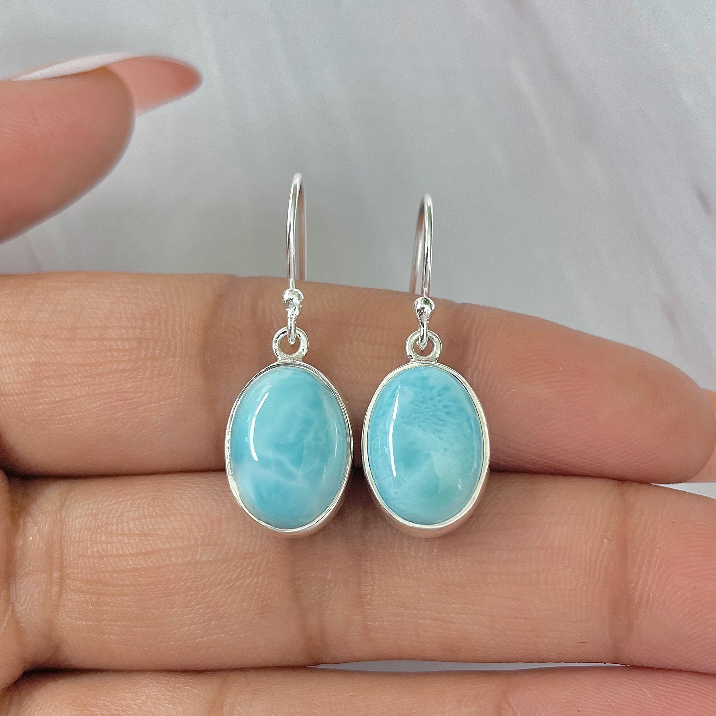 Larimar Earring-(LAR-E-468.)