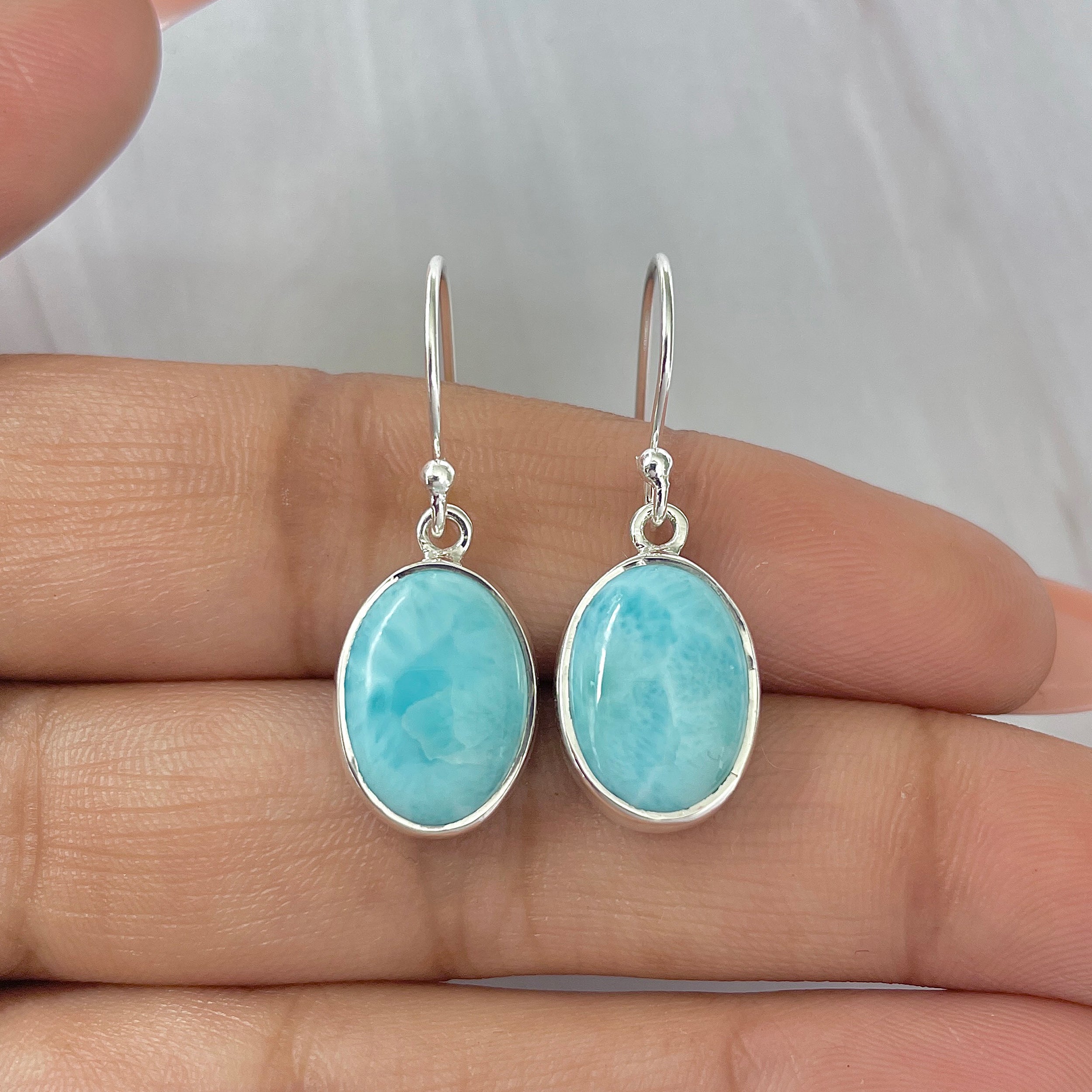 Larimar Earring-(LAR-E-469.)