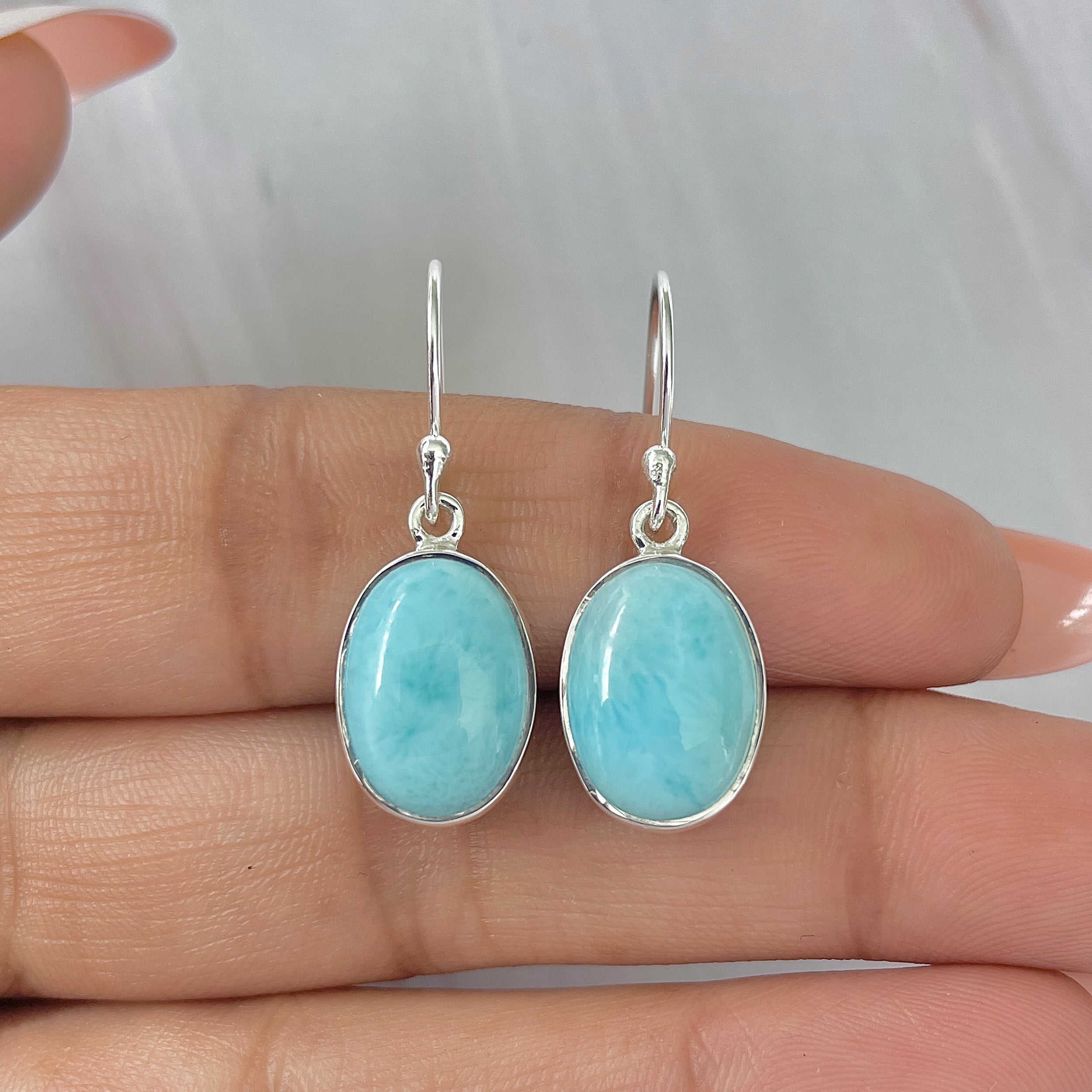 Larimar Earring-(LAR-E-470.)