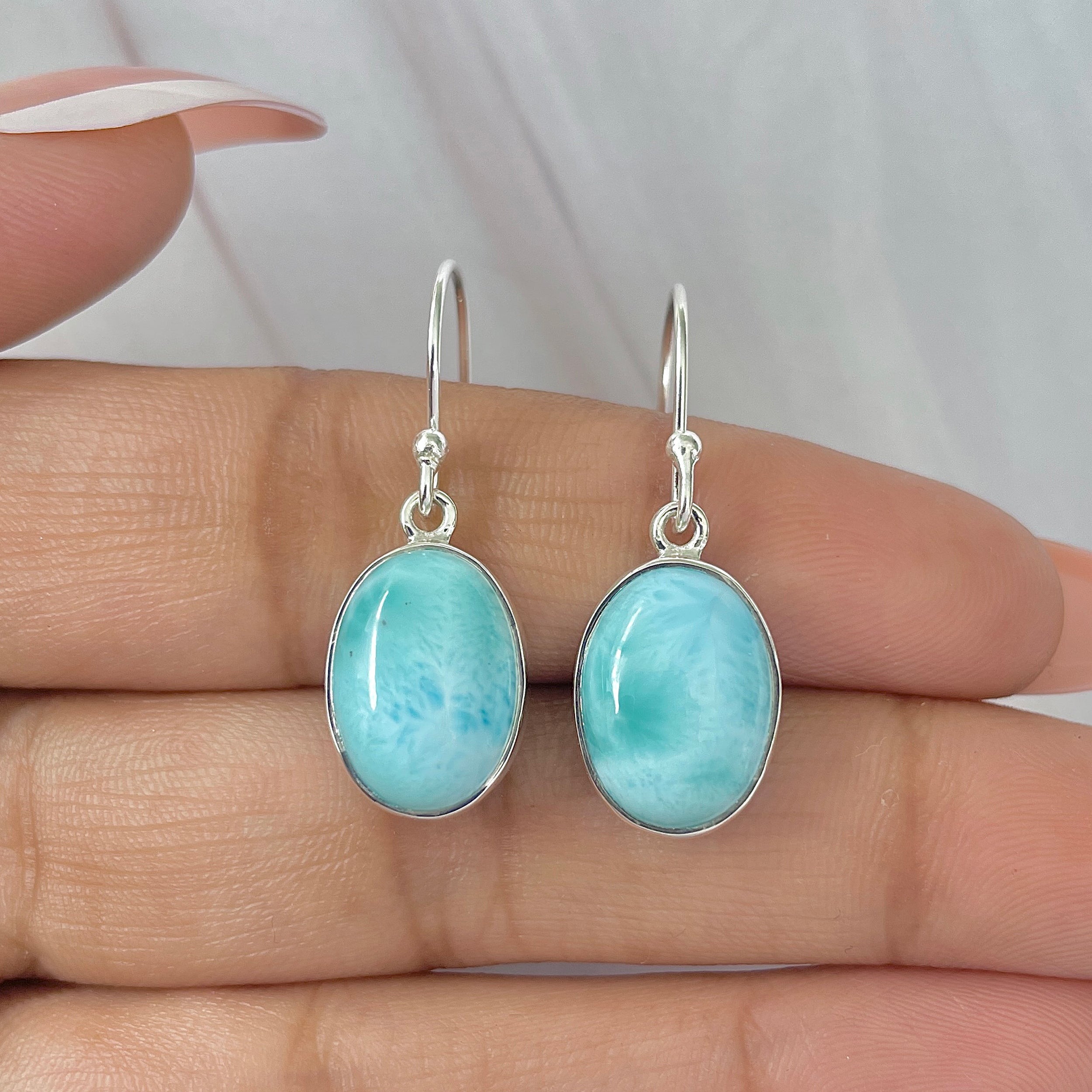 Larimar Earring-(LAR-E-471.)