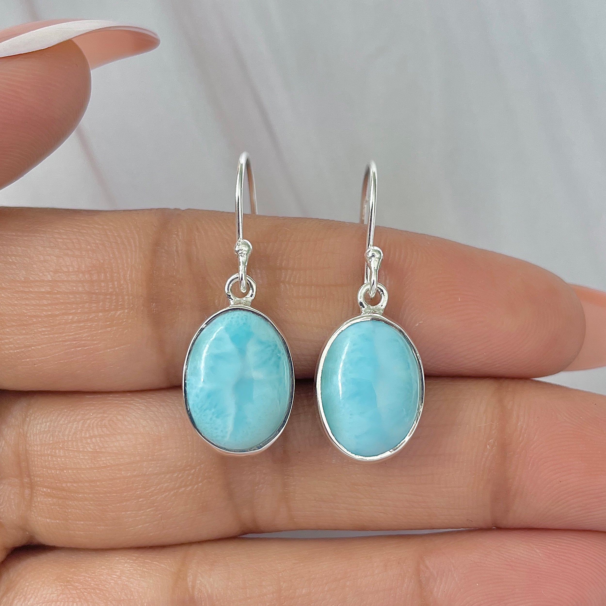 Larimar Earring-(LAR-E-472.)