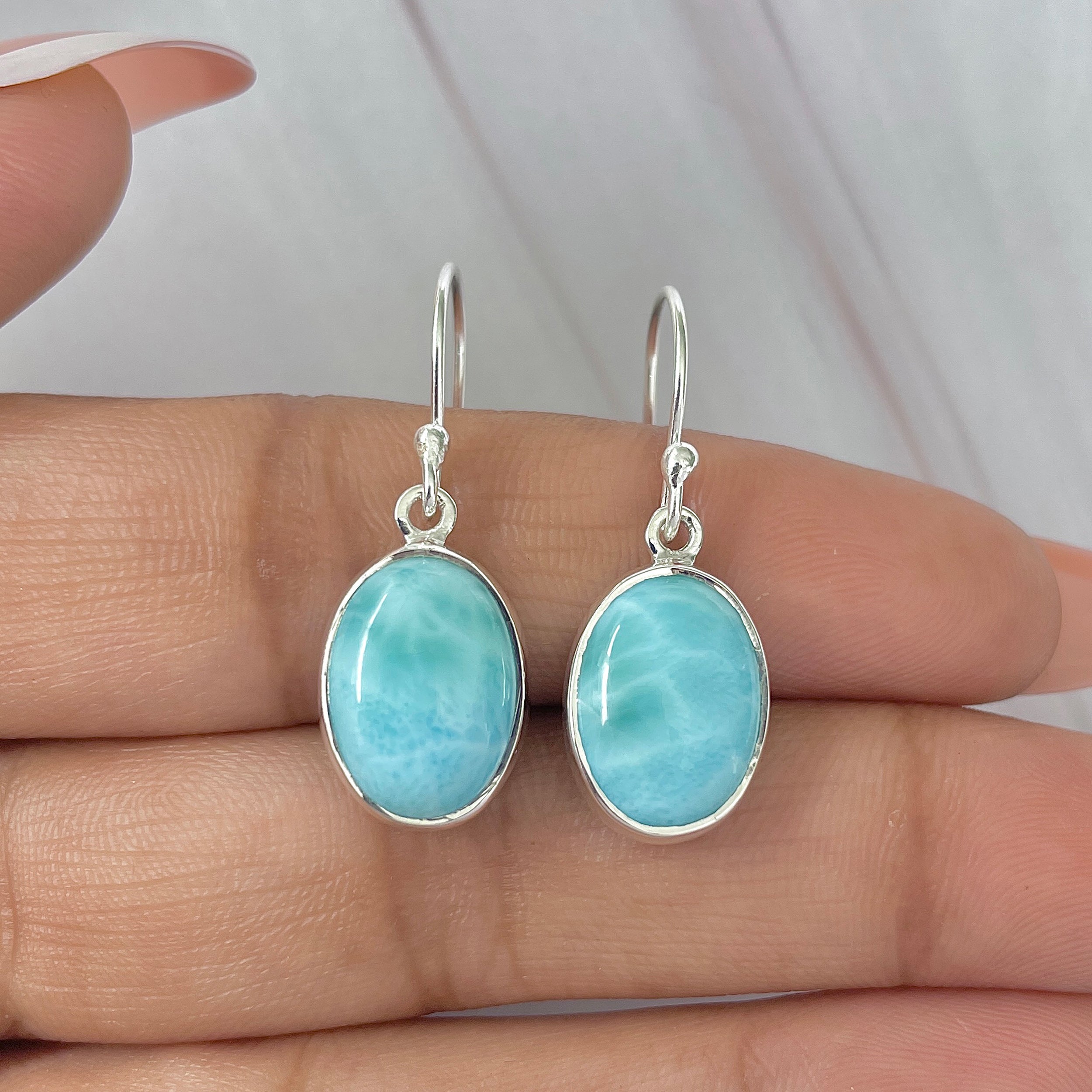 Larimar Earring-(LAR-E-474.)